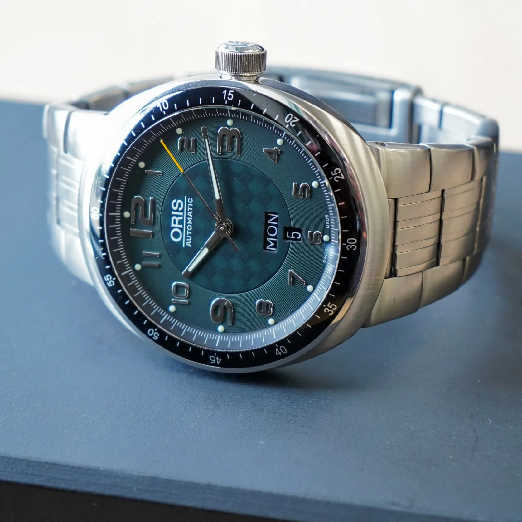 ORIS TT3 Day Date Automatic Watch 7589 Titanium Case ALL Original Box & Papers! - Image 9