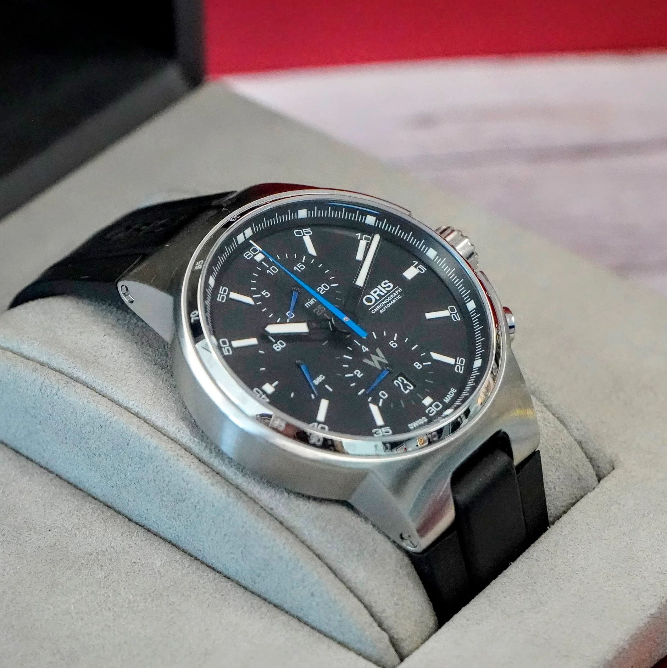 Oris Williams Chronograph Automatic Watch 01 774 7717 4154 Date 44mm S.S. ALL Original 2-Box & Papers - Image 11