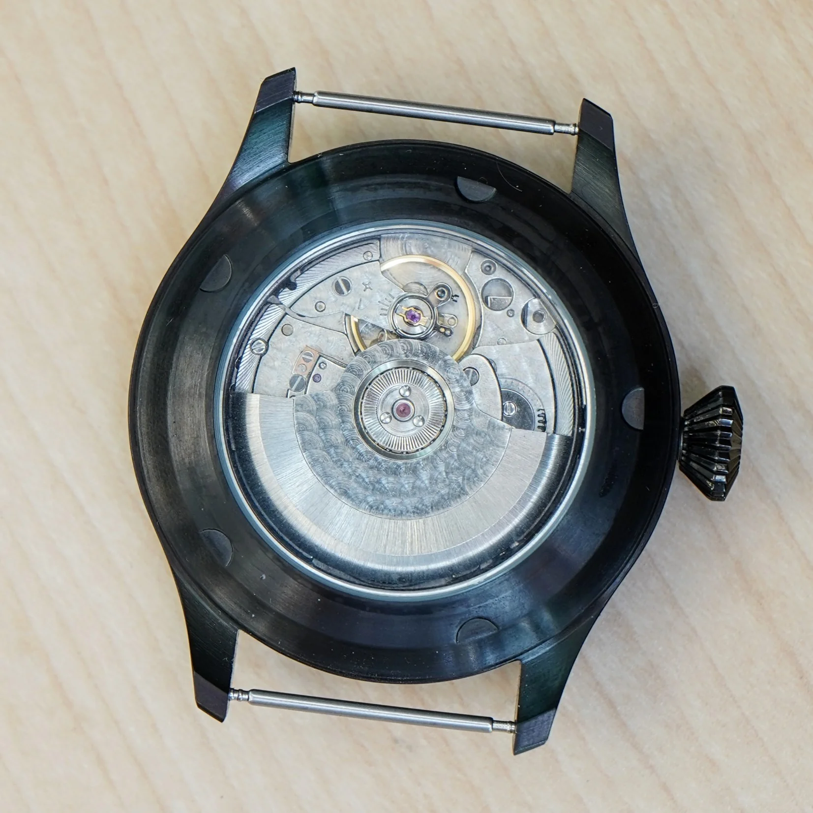 PARNIS Automatic Watch Large Pilot Style Date Display Case Back Wristwatch 46mm - Image 11