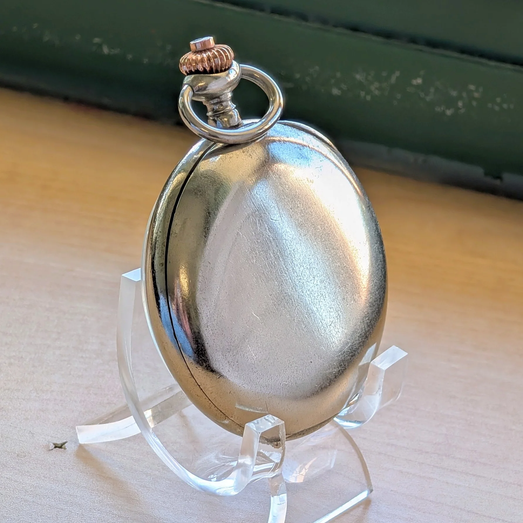 Paul Breton Monospusher Chronograph Pocket Watch Openface Swiss Made 3 Adj's 13 Jewels - Image 7