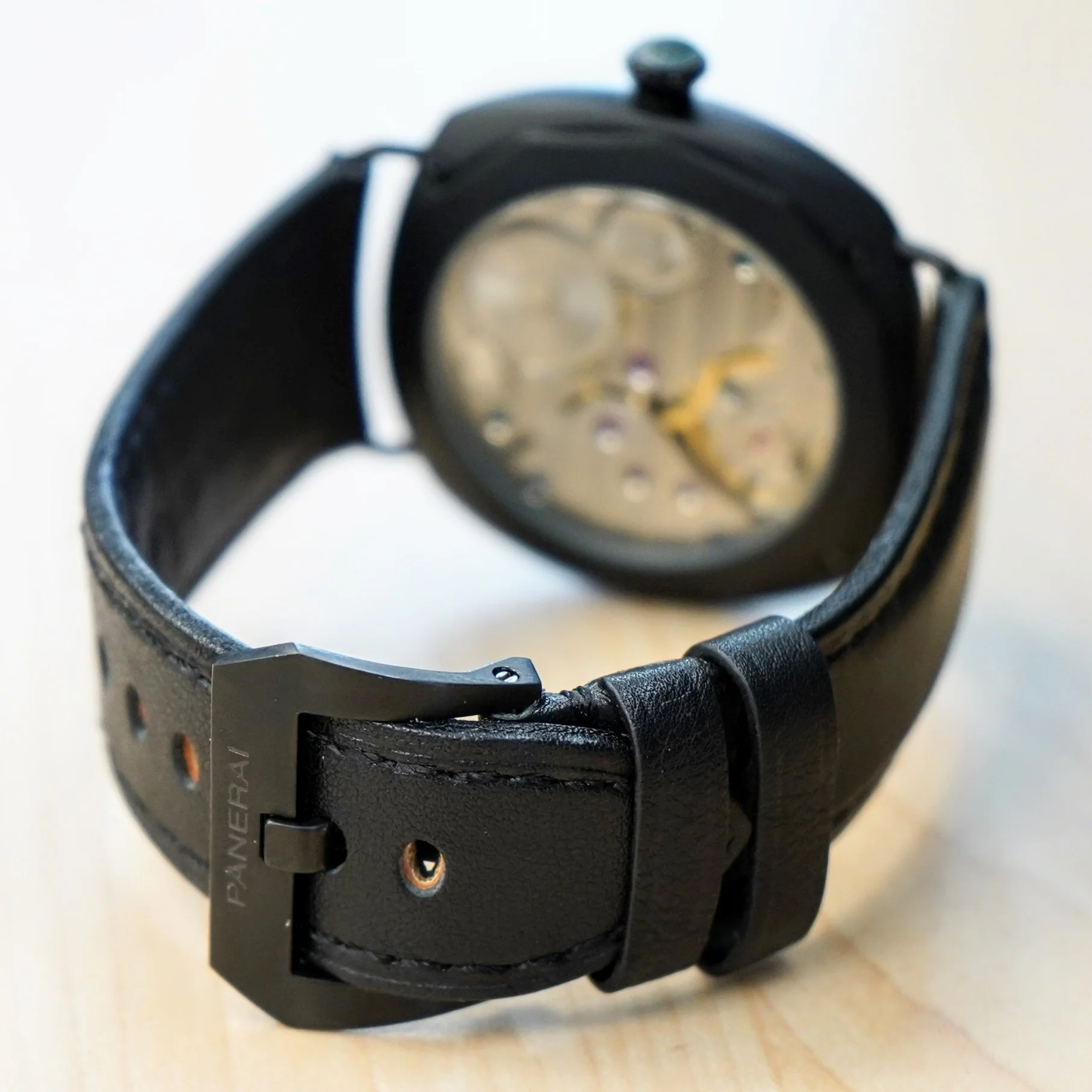 "PILOT MILITARY" Homage Watch Black California Dial Display Back Wristwatch 45mm - Image 10