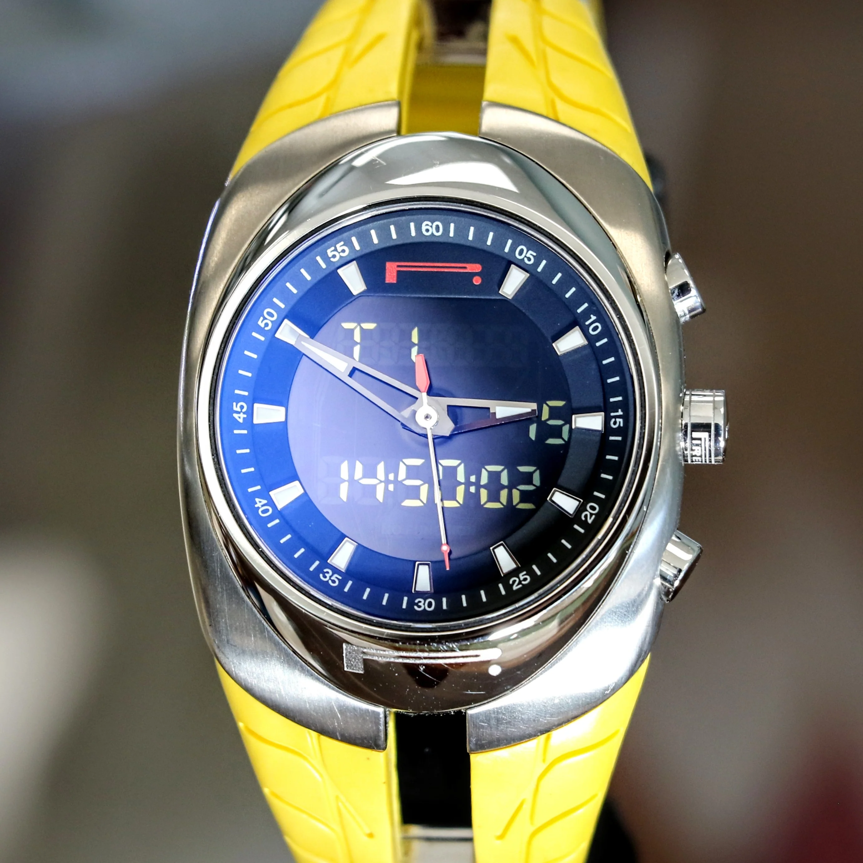 PIRELLI PZero Tempo Watch Analog & Digital Chronograph Wristwatch w/ Alarm GMT - Image 3