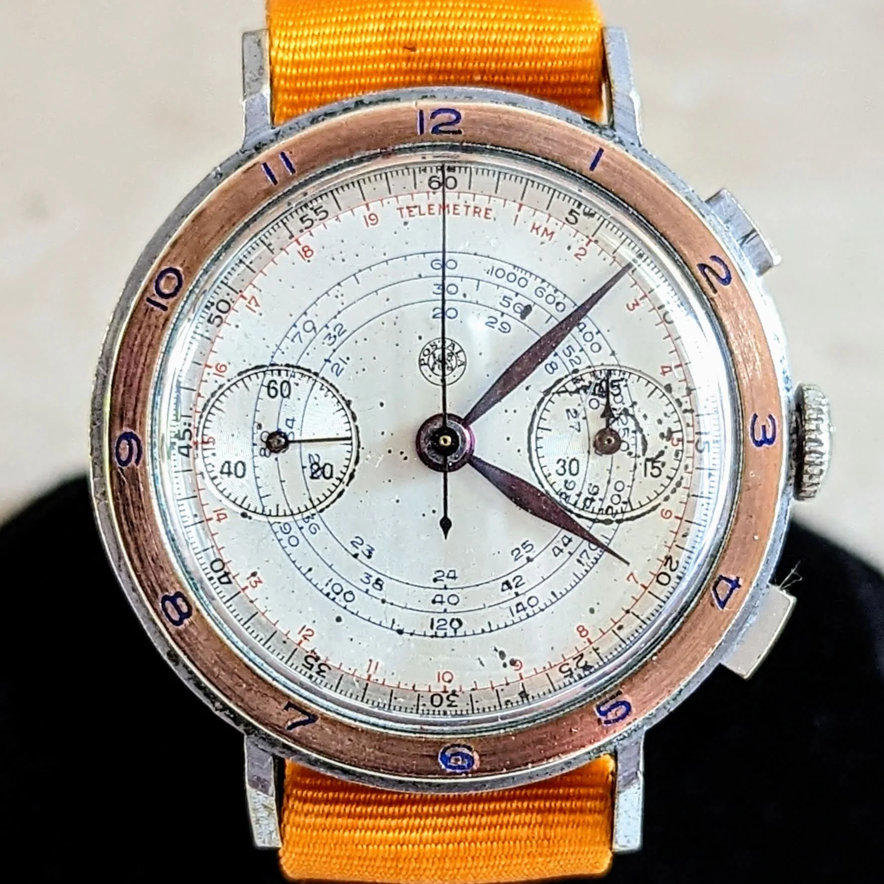 POSTALA Military Doctor's Watch Landeron 39 Chronograph Wristwatch - Image 2