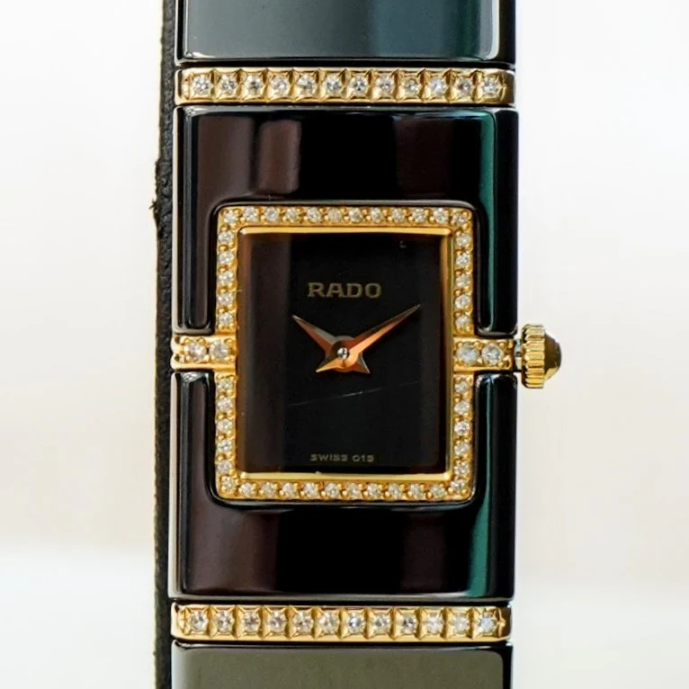 RADO Diastar Diaqueen Watch 18K Gold & Diamond Ceramic 963.0410.3 Wristwatch Swiss - Image 20