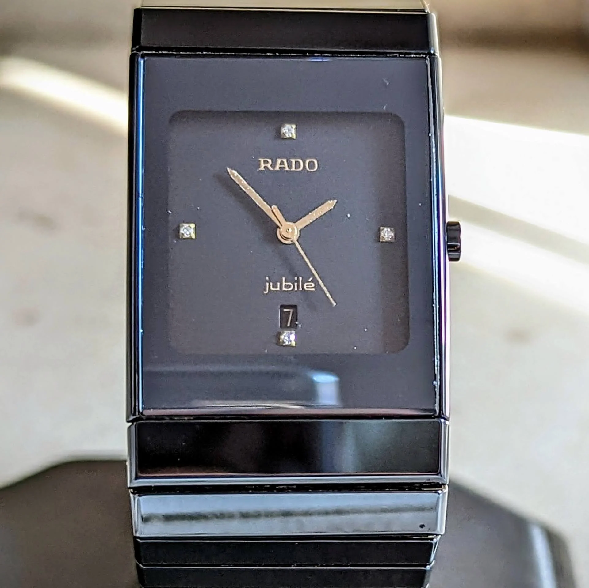 RADO Diastar Jubile Watch High-Tech Ceramic - Date Indicator Swiss Wristwatch - Image 3