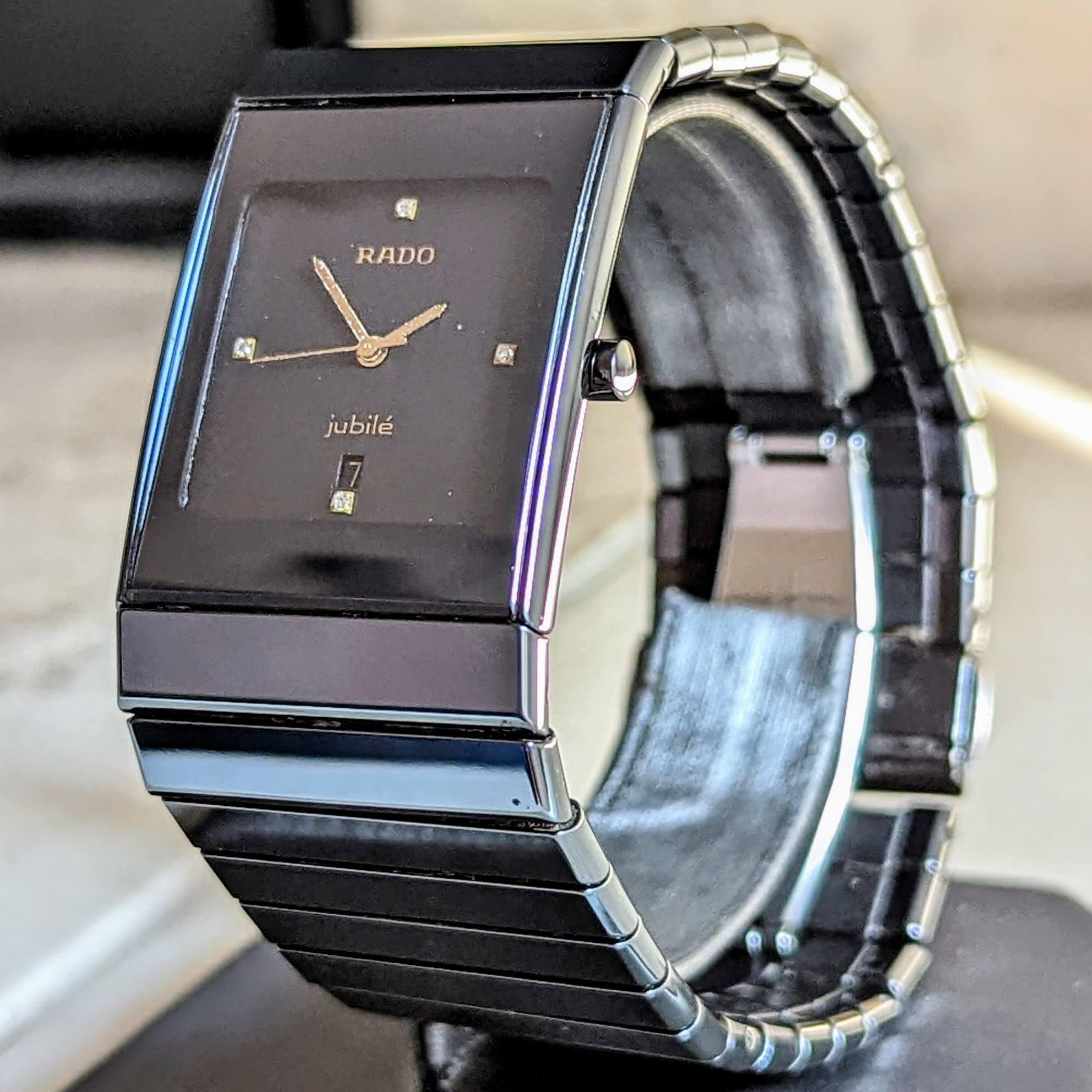 RADO Diastar Jubile Watch High-Tech Ceramic - Date Indicator Swiss Wristwatch - Image 5