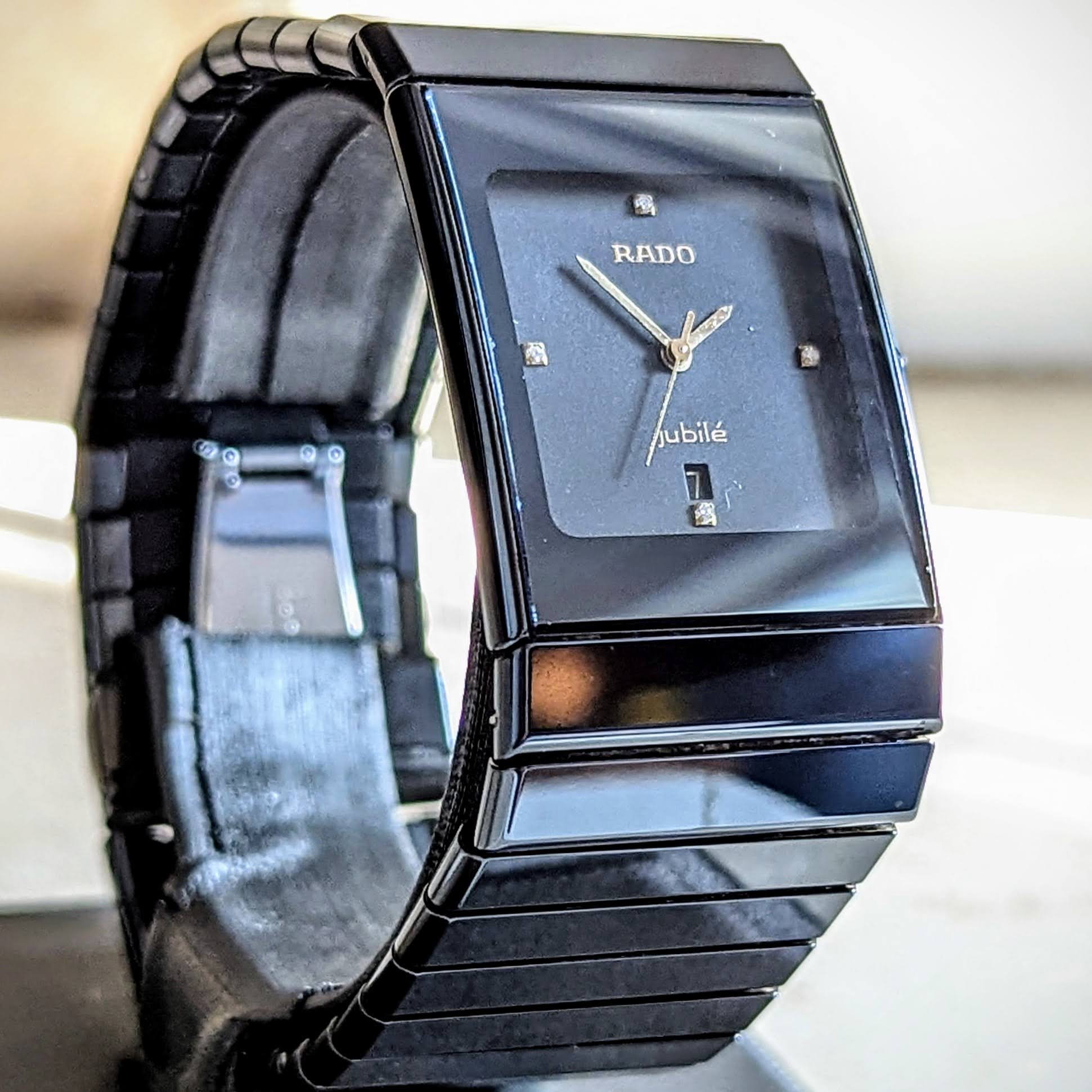RADO Diastar Jubile Watch High-Tech Ceramic - Date Indicator Swiss Wristwatch - Image 6