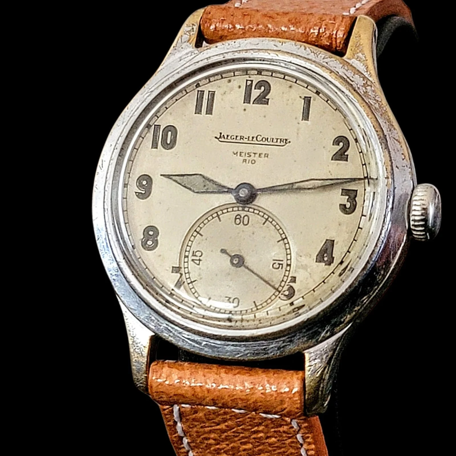 RARE & UNUSUAL Double Signed Jaeger-LeCoultre Military Style Wristwatch - Image 3