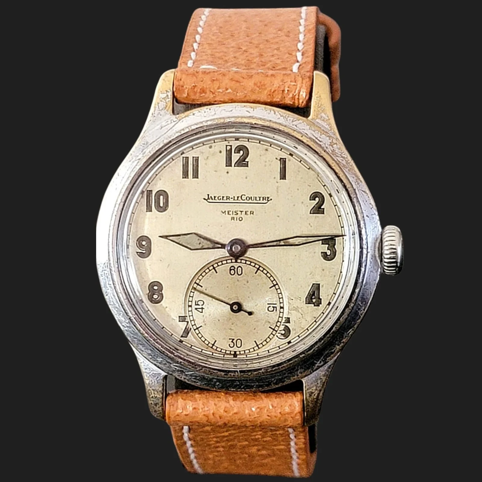 RARE & UNUSUAL Double Signed Jaeger-LeCoultre Military Style Wristwatch - Image 4