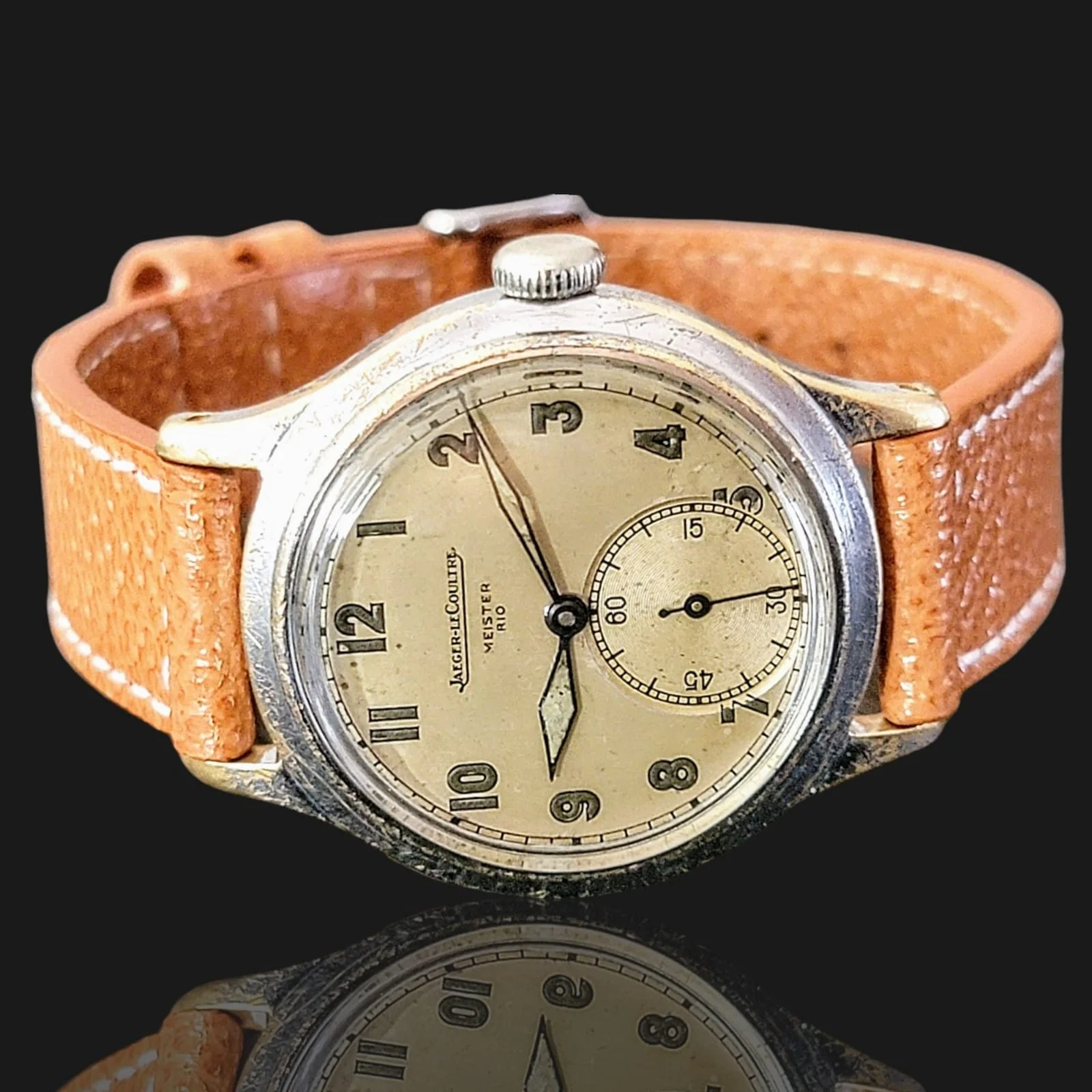 RARE & UNUSUAL Double Signed Jaeger-LeCoultre Military Style Wristwatch - Image 5