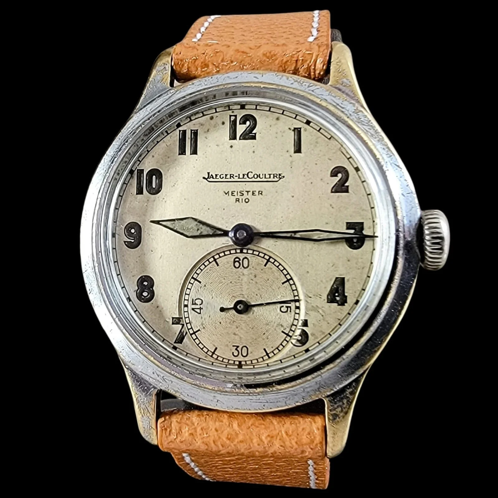 RARE & UNUSUAL Double Signed Jaeger-LeCoultre Military Style Wristwatch - Image 6