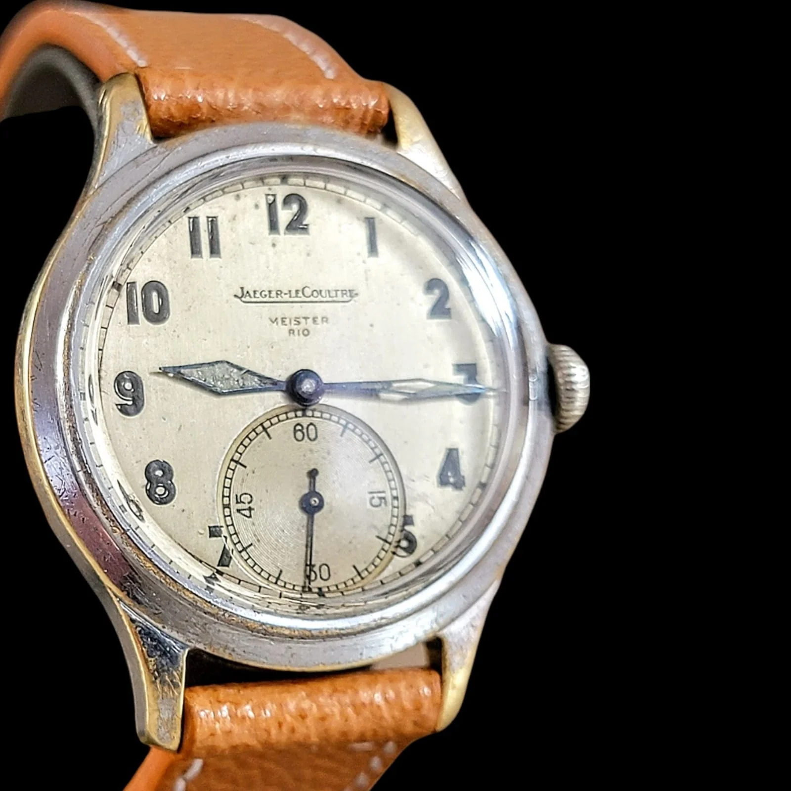 RARE & UNUSUAL Double Signed Jaeger-LeCoultre Military Style Wristwatch - Image 7