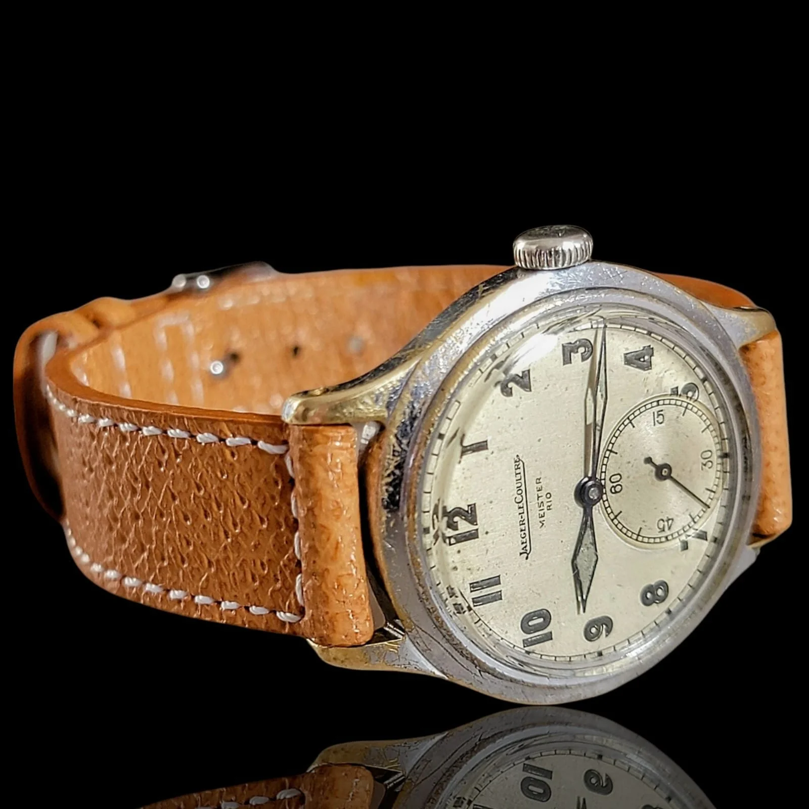 RARE & UNUSUAL Double Signed Jaeger-LeCoultre Military Style Wristwatch - Image 8