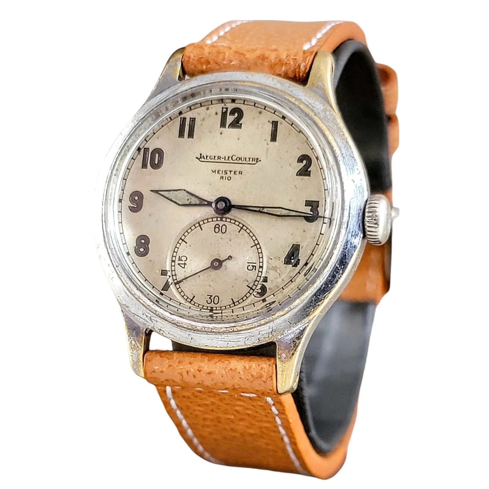 RARE & UNUSUAL Double Signed Jaeger-LeCoultre Military Style Wristwatch - Image 9