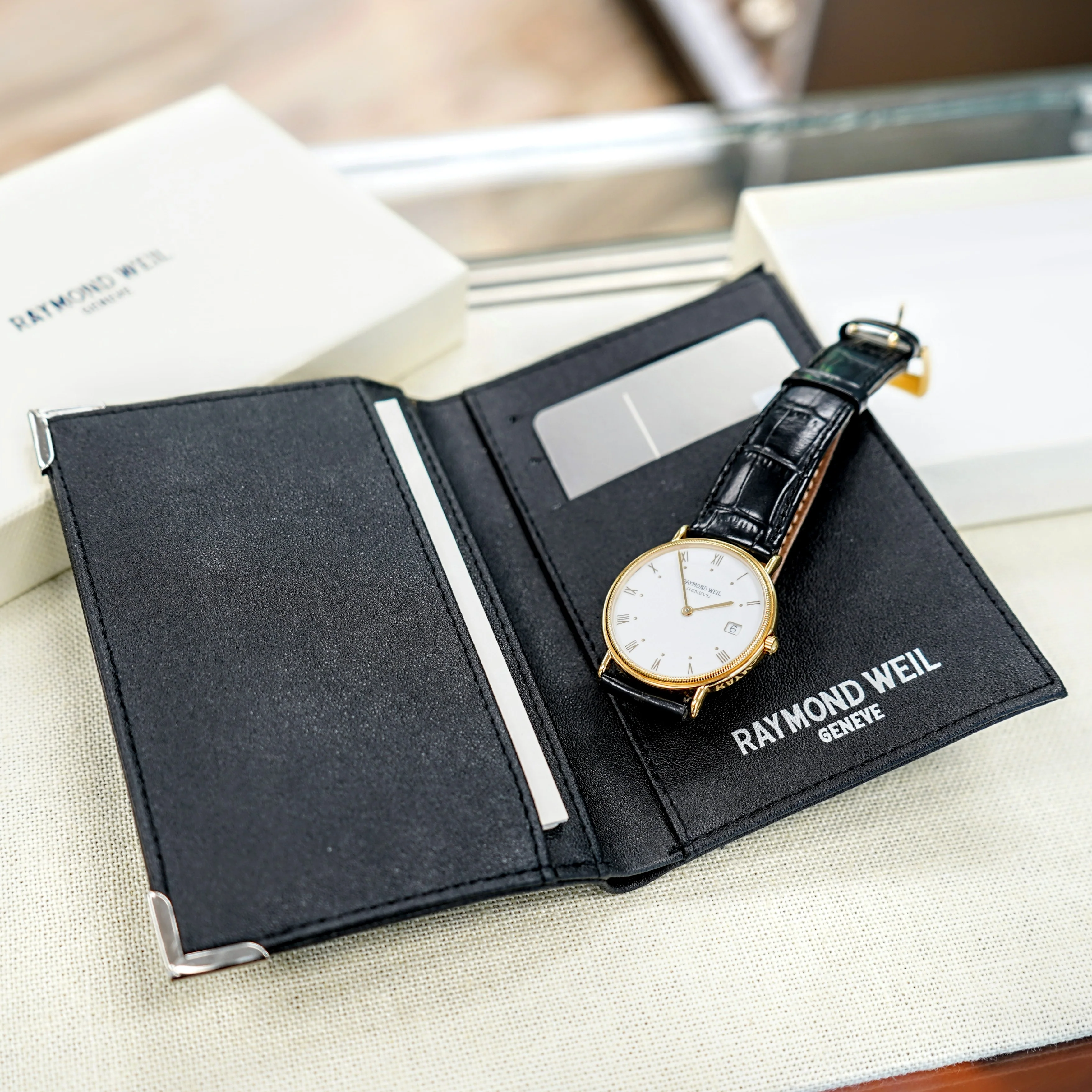 Raymond Weil Geneve Watch & Wallet Set - Ref. 5514-1 Original Box & Papers - Image 13