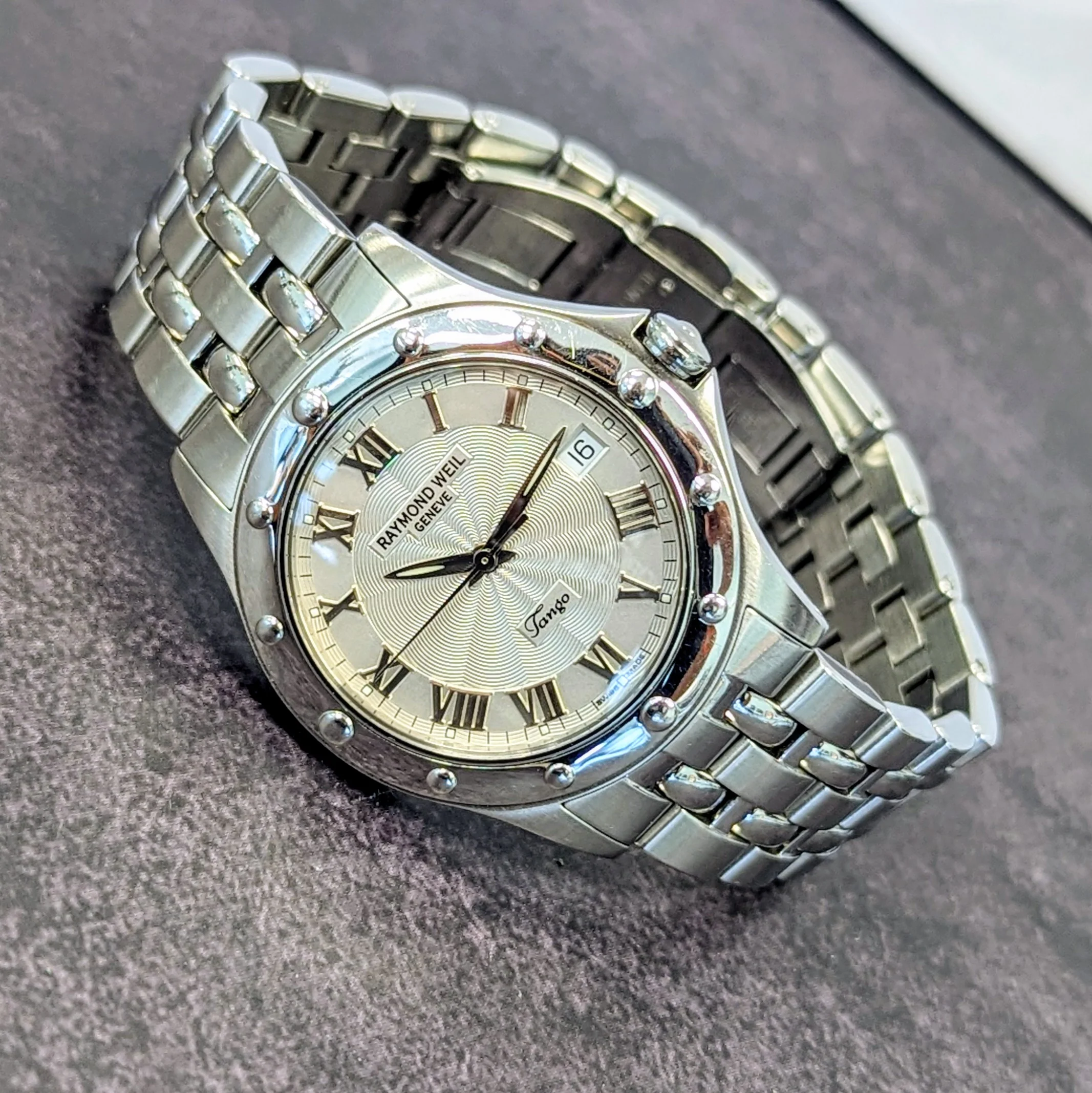 Raymond Weil Tango Watch Date Indicator 37.5mm 5590 Swiss Wristwatch ALL S.S. - Image 8