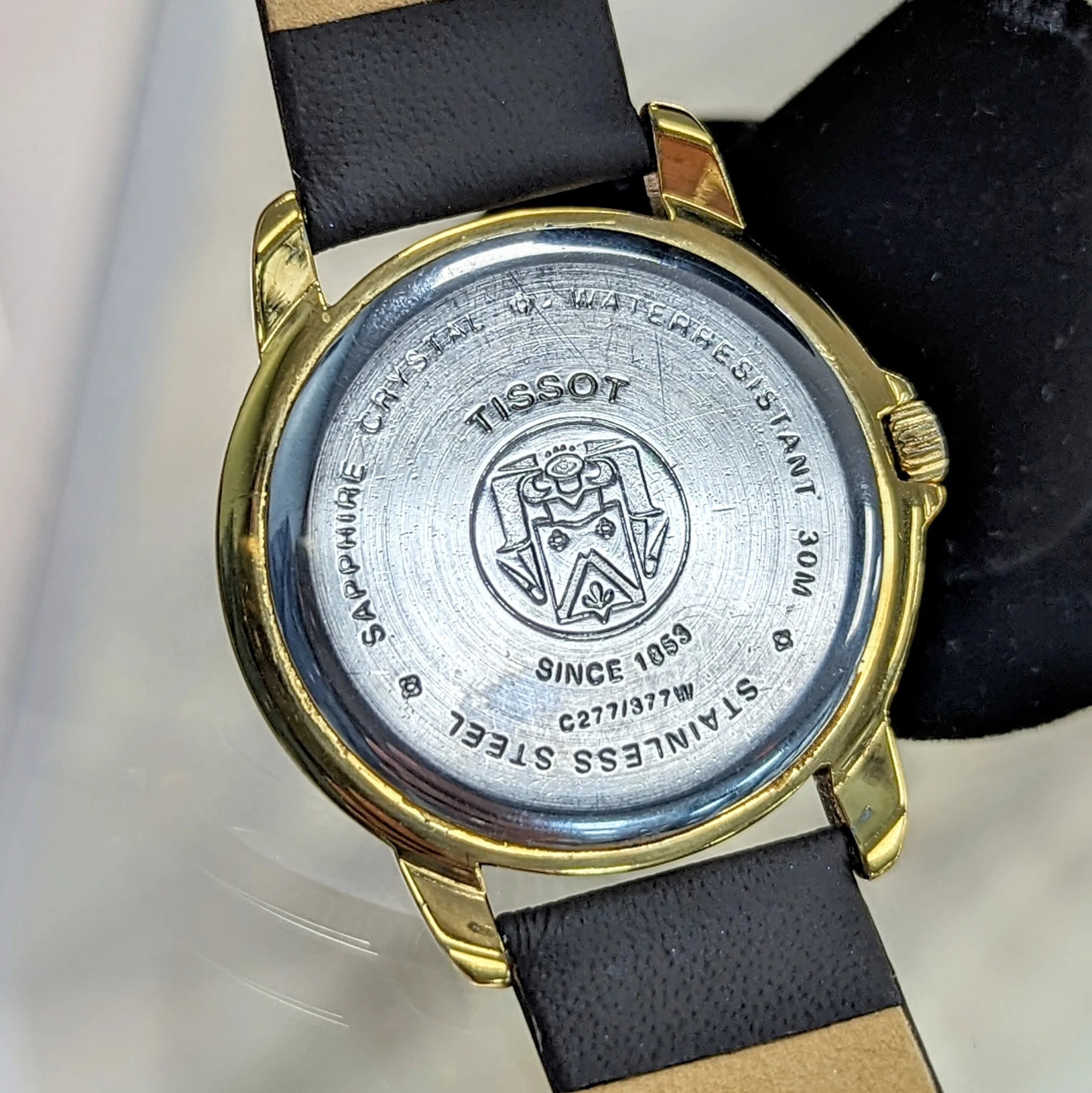Vintage TISSOT Ballade Watch Date Indicator Coin Edge Bezel Wristwatch - C277/377W - Image 12
