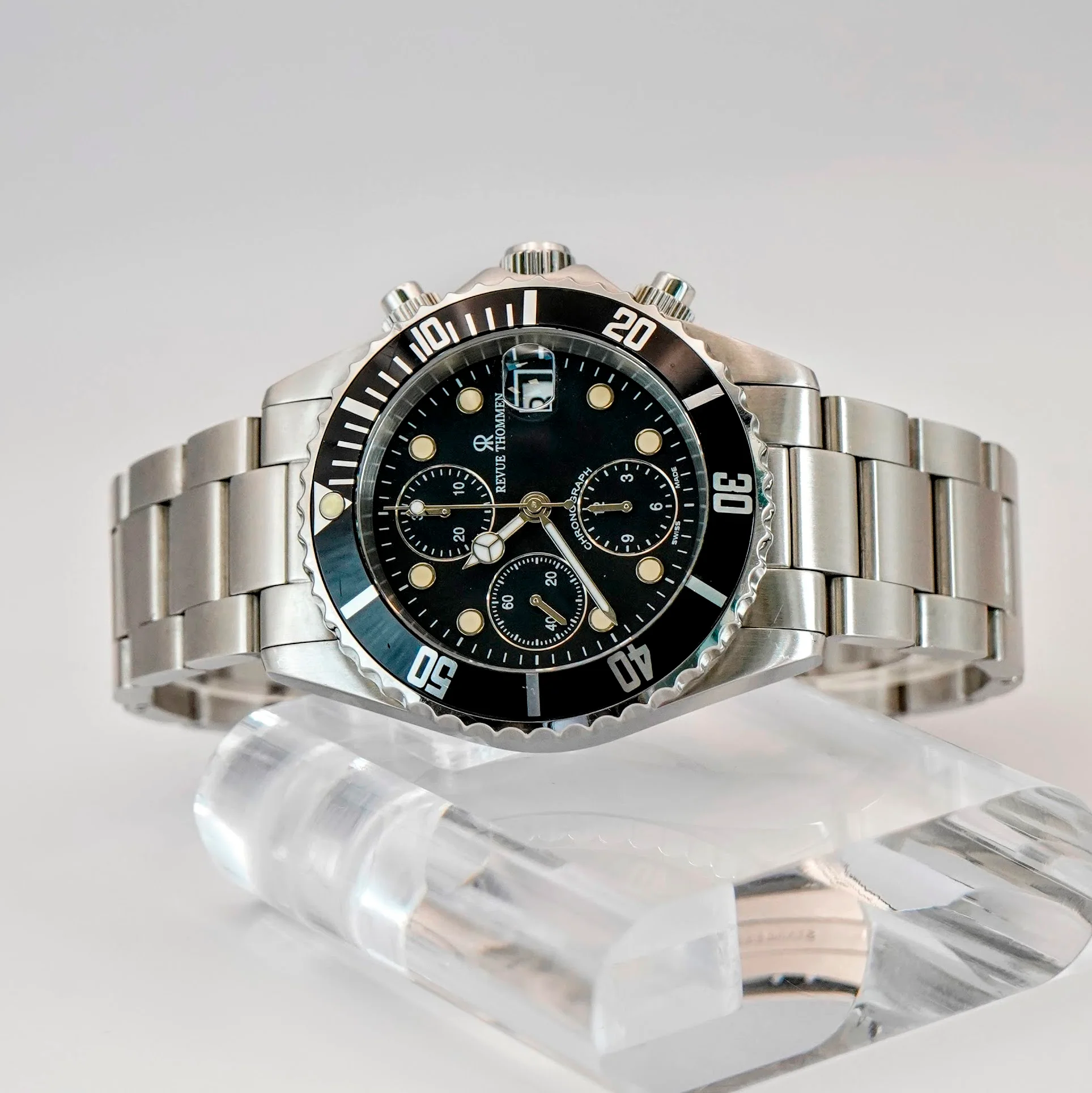 Revue Thommen Diver Automatic Chronograph Watch Date 17571.6137 42mm ALL S.S. - 2-Box & Papers - Image 9
