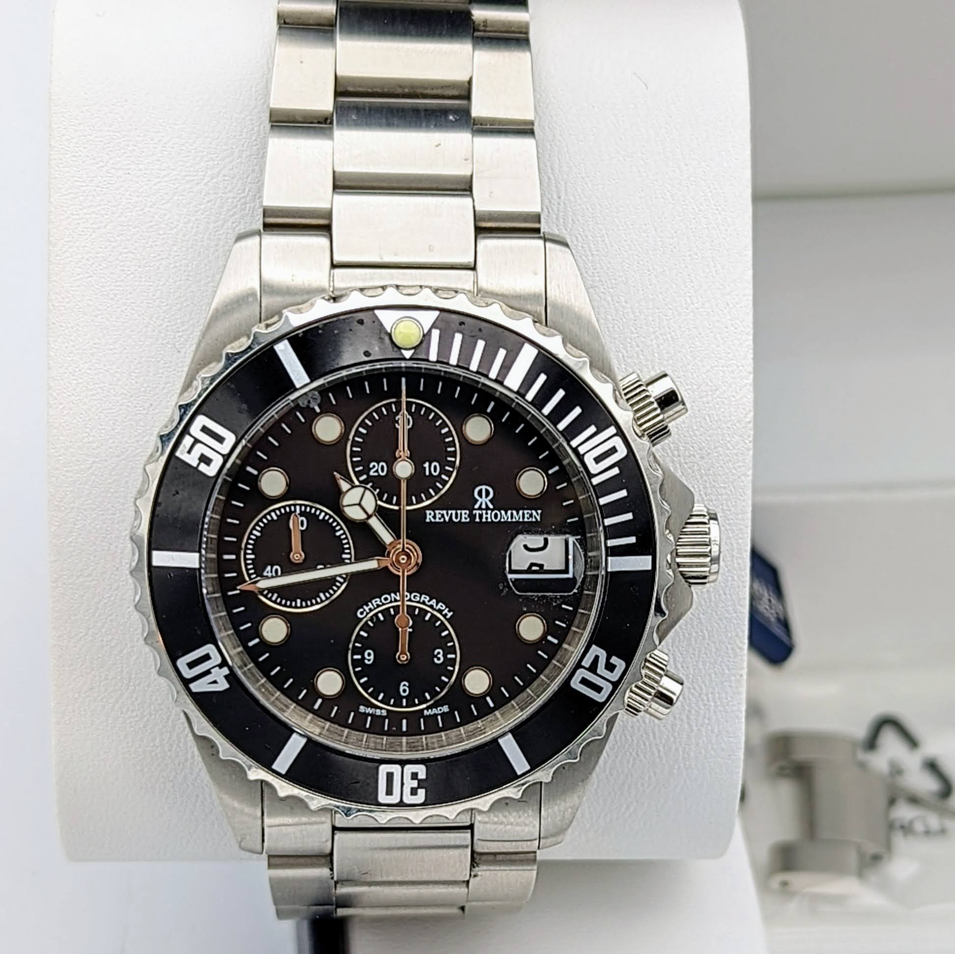 REVUE THOMMEN Diver Automatic Watch 17571.6137 Chronograph Wristwatch in BOX! - Image 3