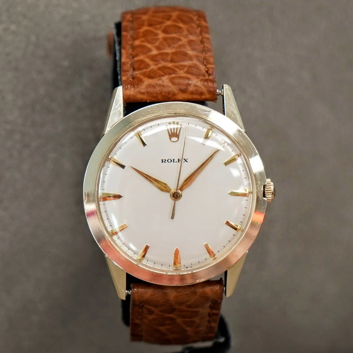 RARE Vintage ROLEX Automatic Watch Ref. 7002 Cal. 1530 14K GF Wristwatch - Corporate Gift - Image 4
