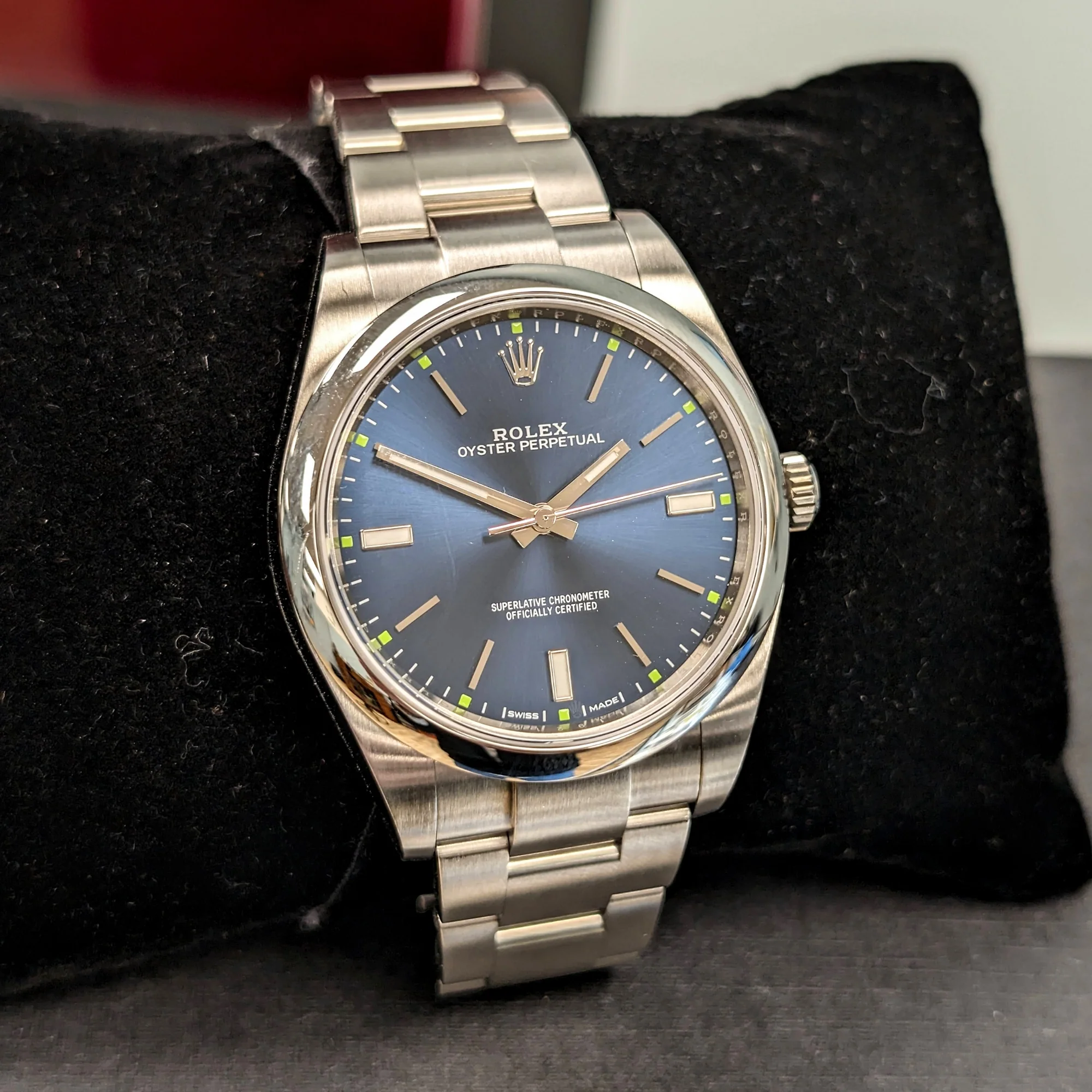 ROLEX Oyster Perpetual 39mm Ref. 114300 Blue Dial Superlative Chronometer Officially Certified Watch - Image 14