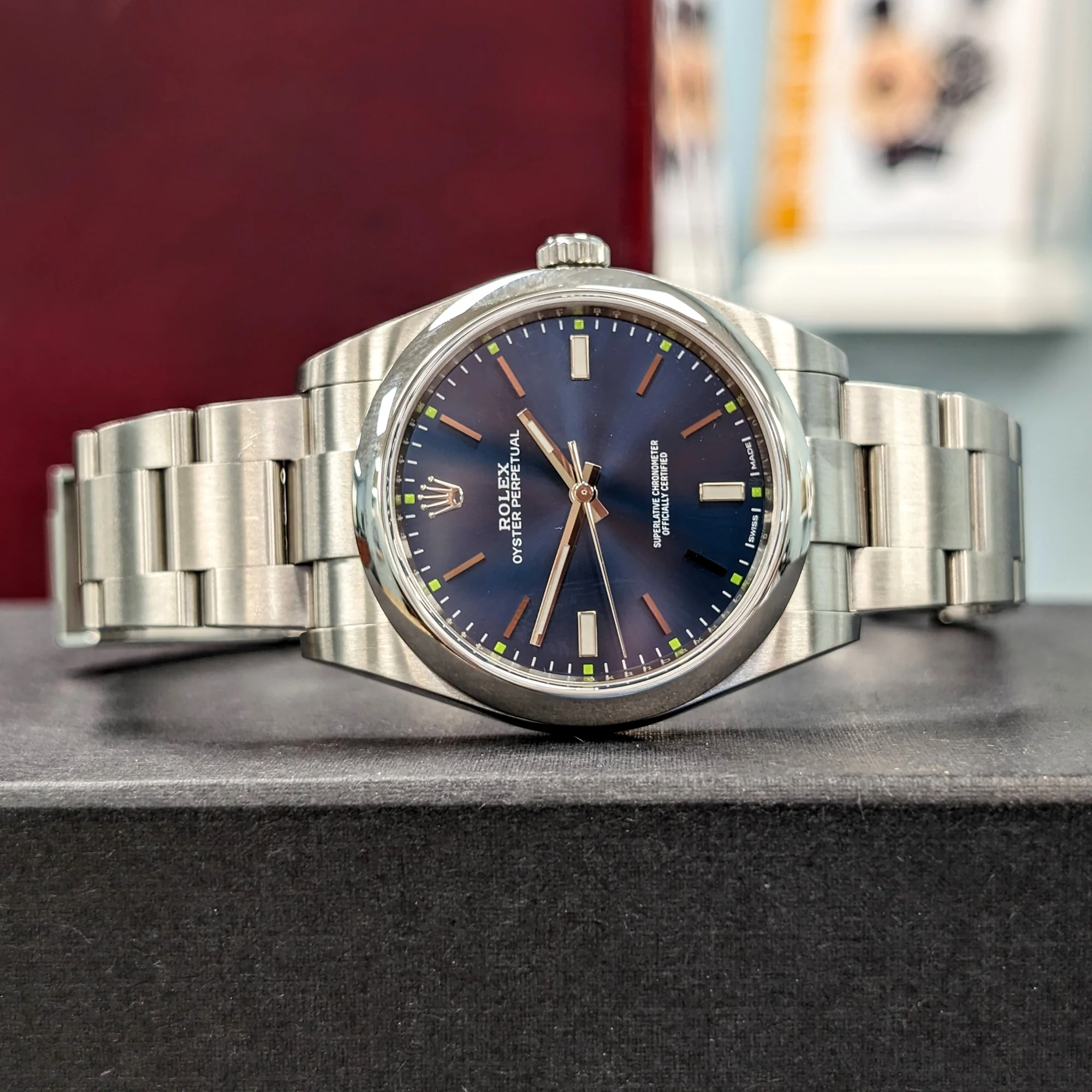 ROLEX Oyster Perpetual 39mm Ref. 114300 Blue Dial Superlative Chronometer Officially Certified Watch - Image 28