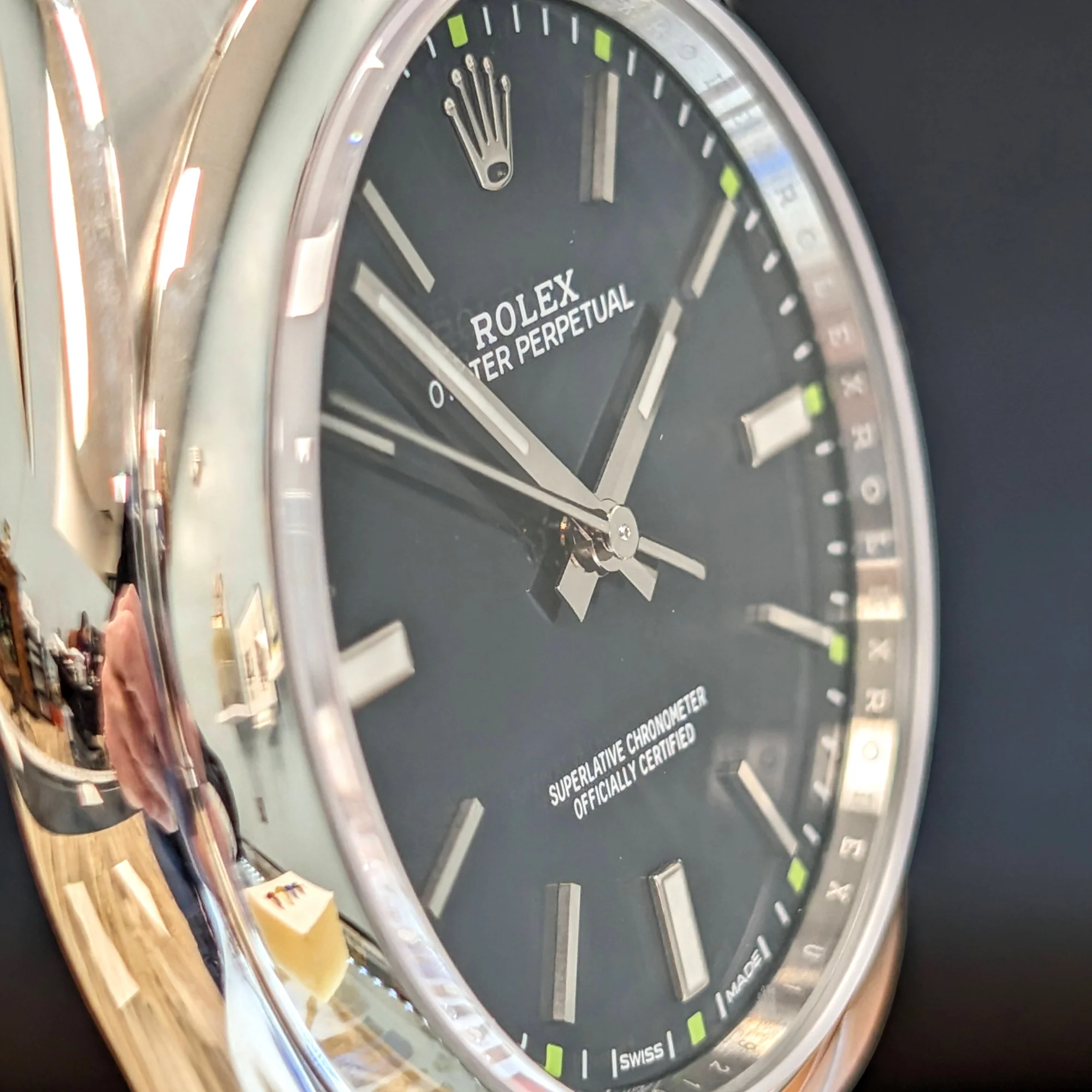 ROLEX Oyster Perpetual 39mm Ref. 114300 Blue Dial Superlative Chronometer Officially Certified Watch - Image 8