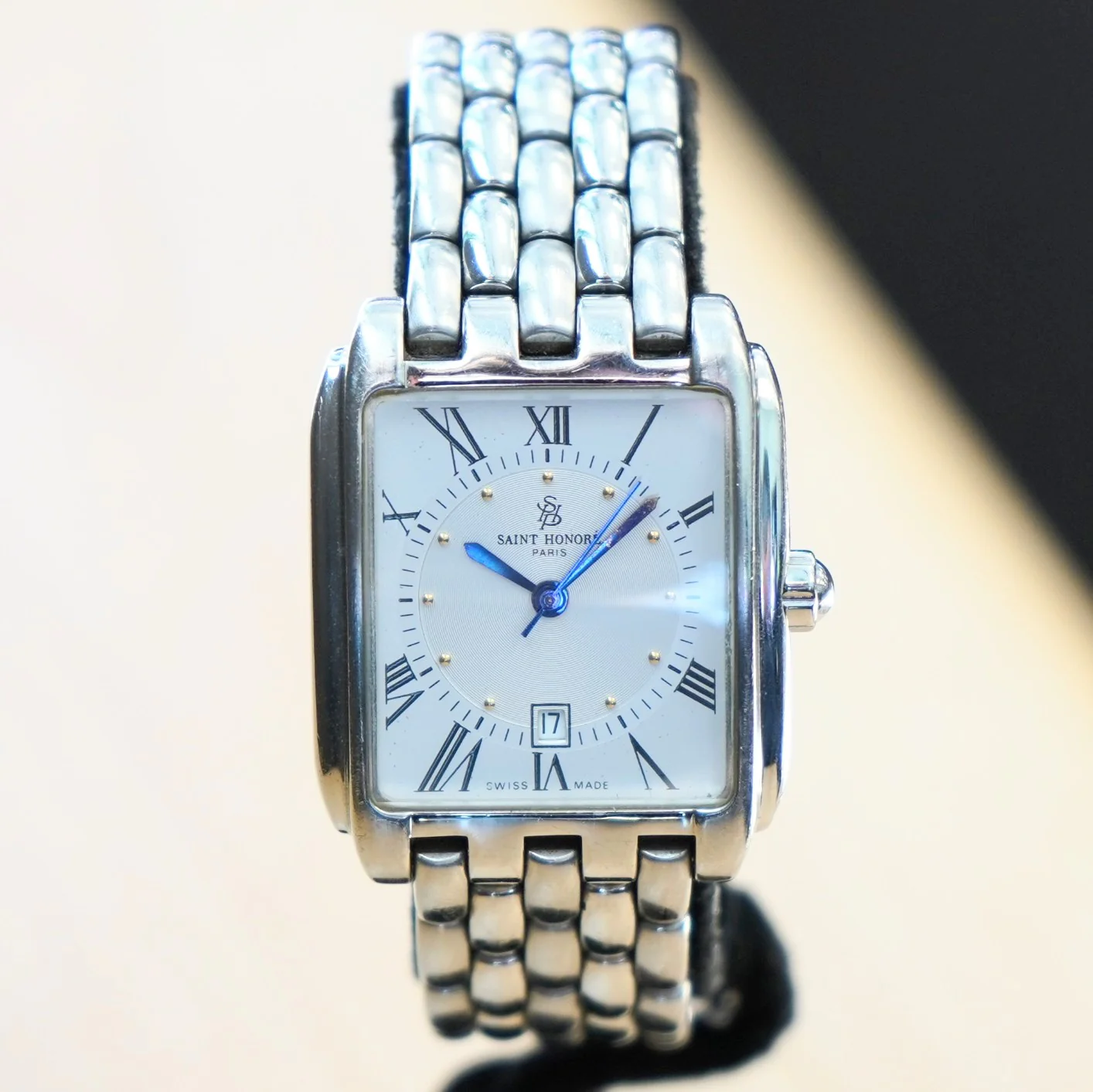 SAINT HONORE Paris Manhattan Watch Date Indicator ALL S.S. Wristwatch Swiss Made - Image 2