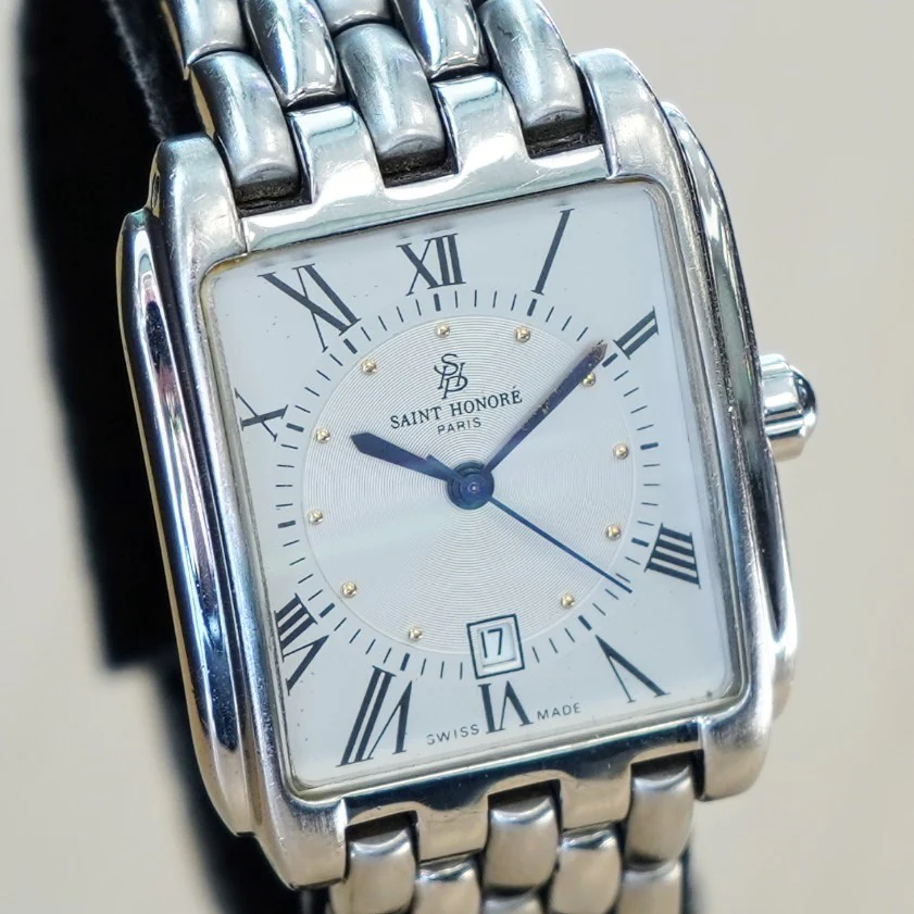 SAINT HONORE Paris Manhattan Watch Date Indicator ALL S.S. Wristwatch Swiss Made - Image 4