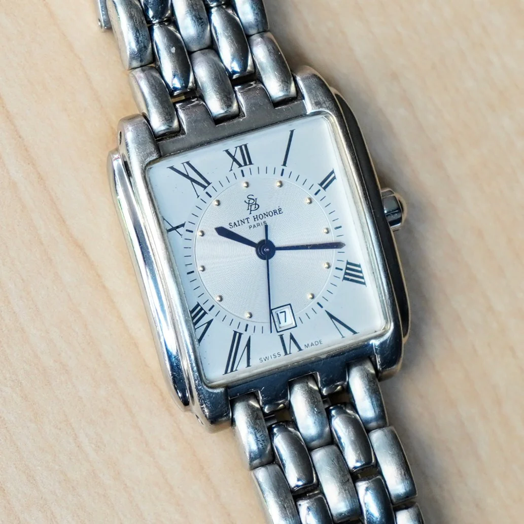 SAINT HONORE Paris Manhattan Watch Date Indicator ALL S.S. Wristwatch Swiss Made - Image 9