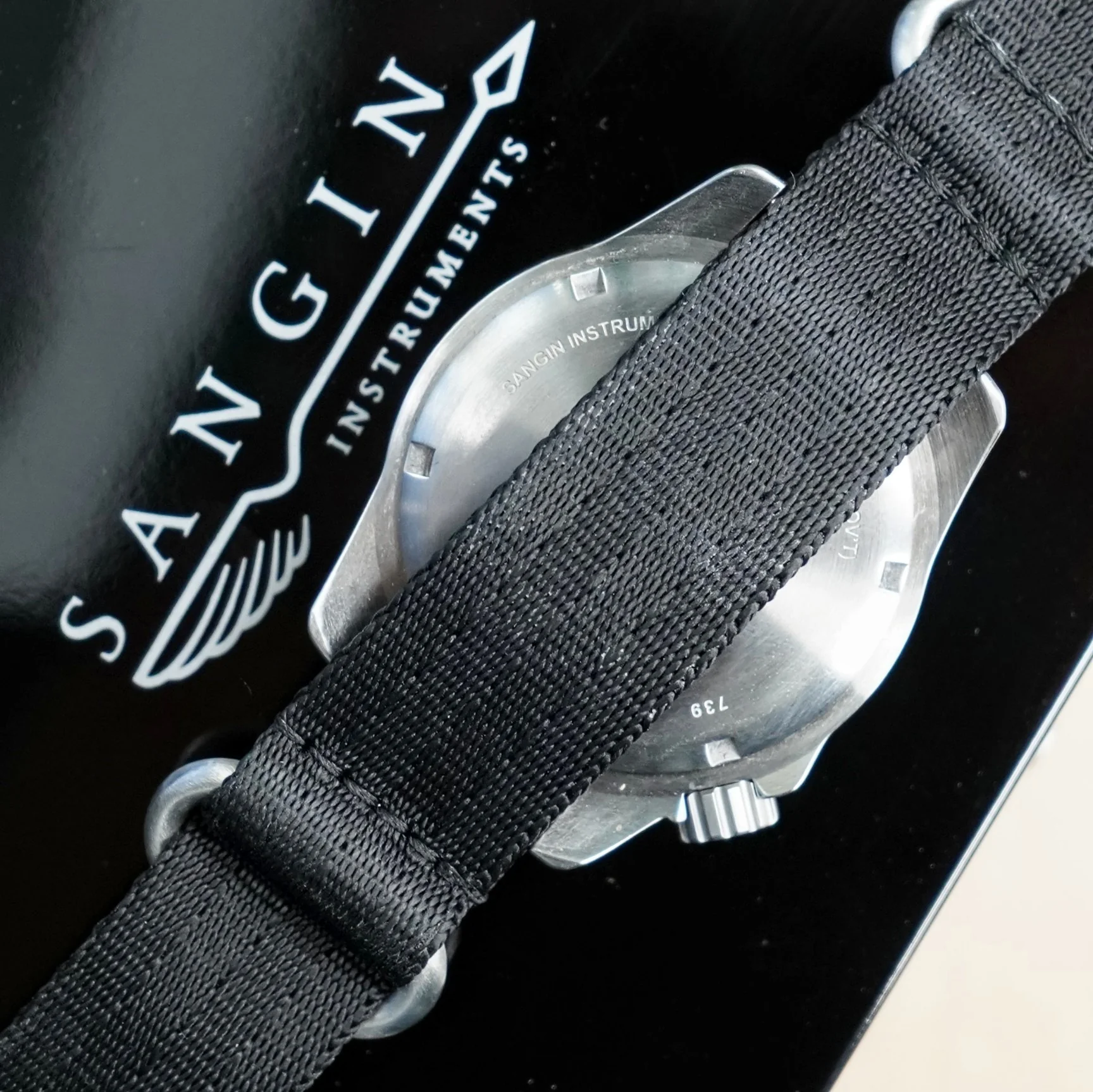 SANGIN Instruments Atlas Watch Automatic Wristwatch 20ATM Date Indicator IN BOX! - Image 15