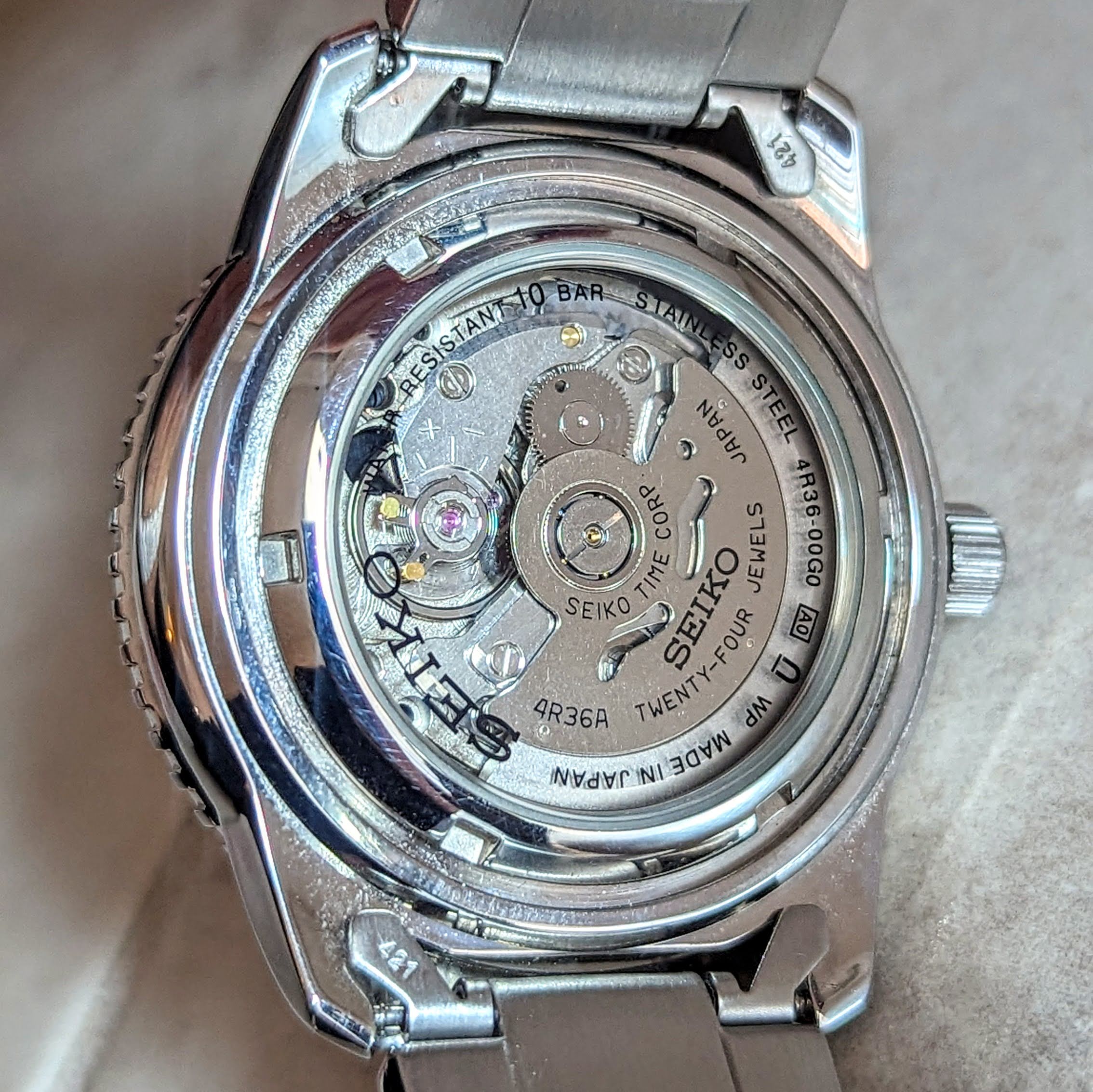 SEIKO 5 Sports Automatic Worldtimer Watch 24 Jewels Ref. 4R36-00G0 Display Back Watch - Image 14