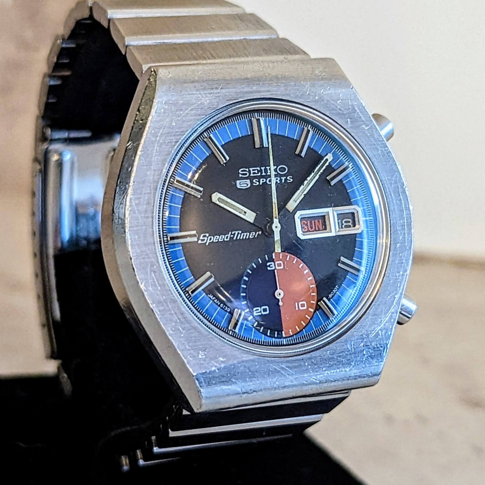 SEIKO Automatic Chronograph Watch Day/Date Indicator Wristwatch - Image 5