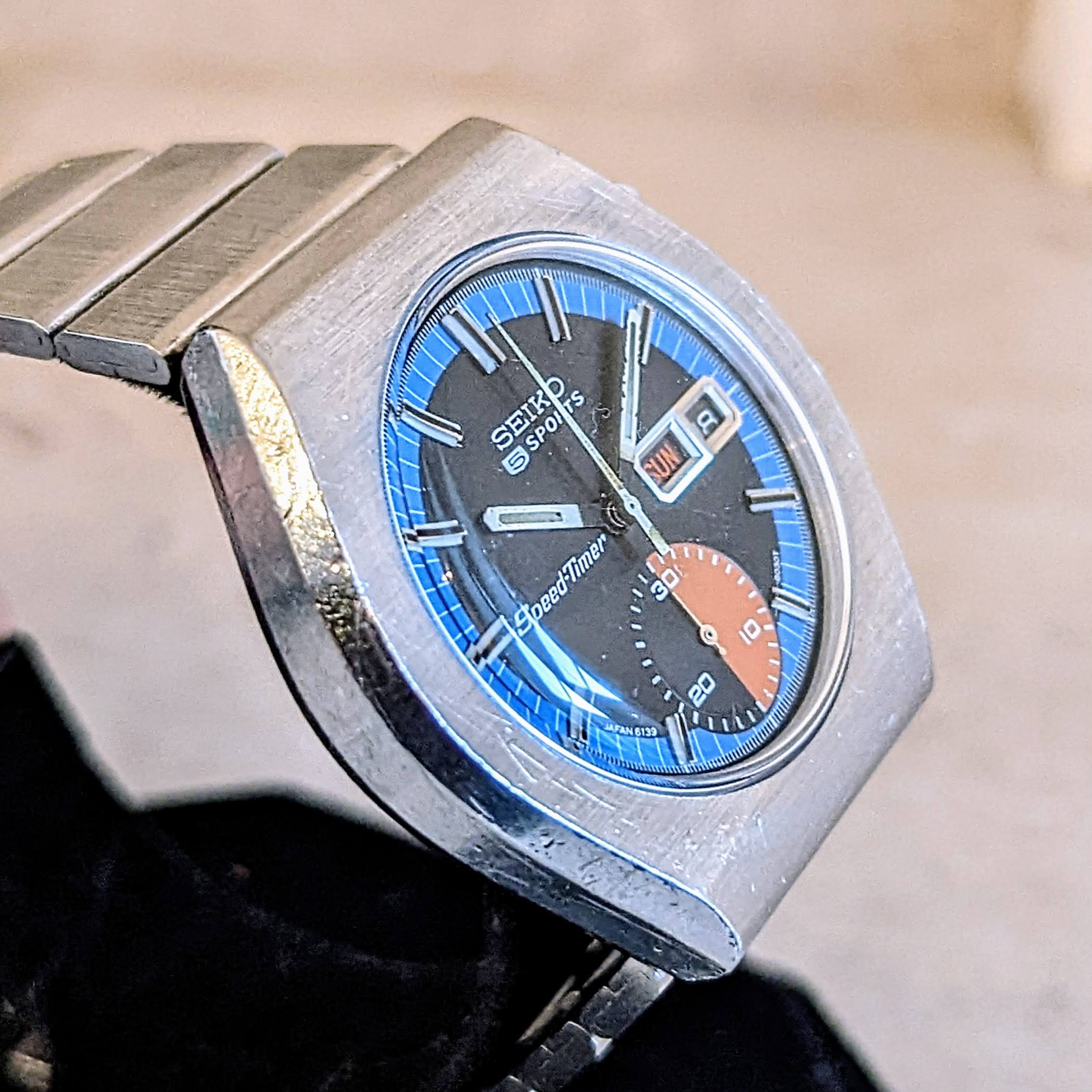 SEIKO Automatic Chronograph Watch Day/Date Indicator Wristwatch - Image 6