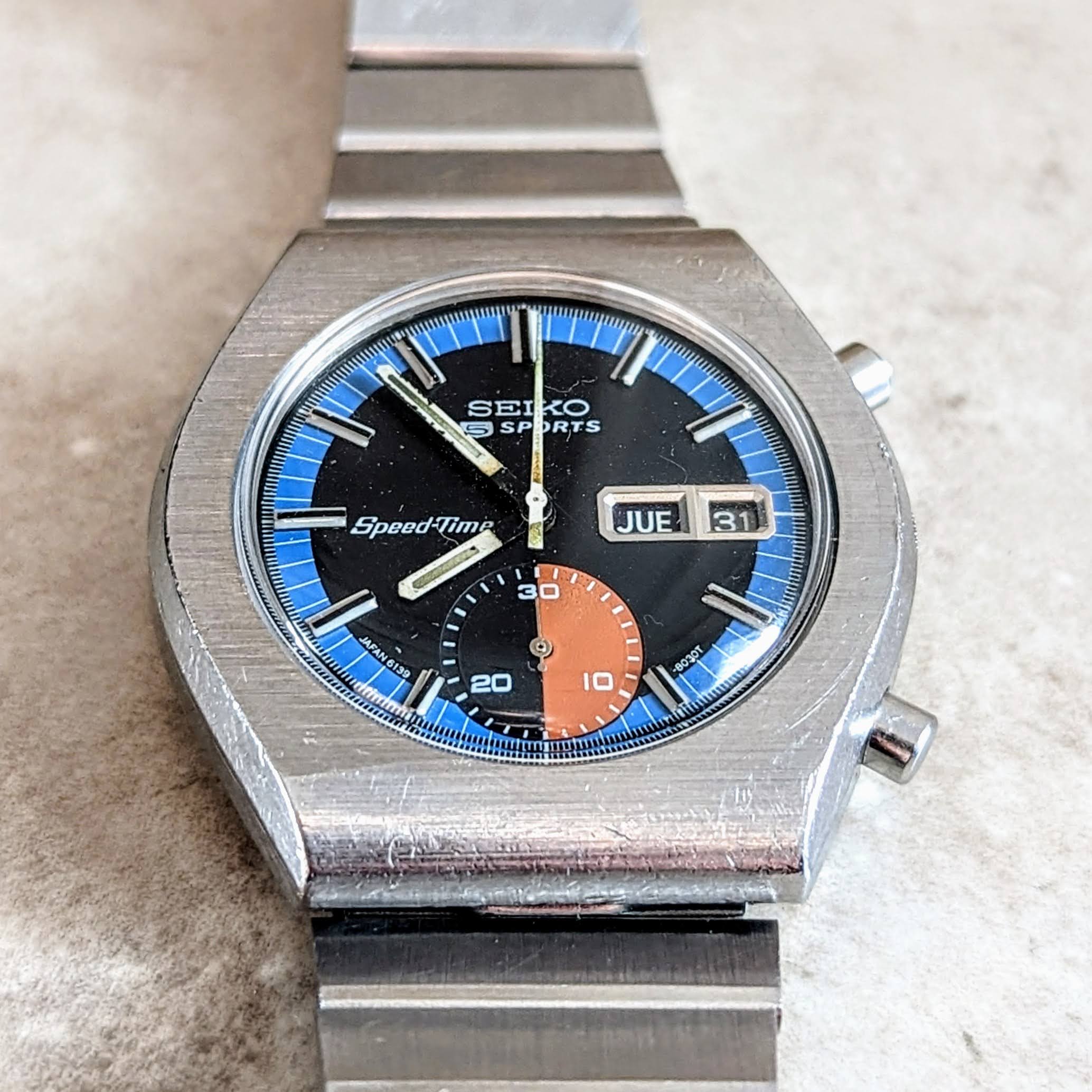 SEIKO Automatic Chronograph Watch Day/Date Indicator Wristwatch - Image 7