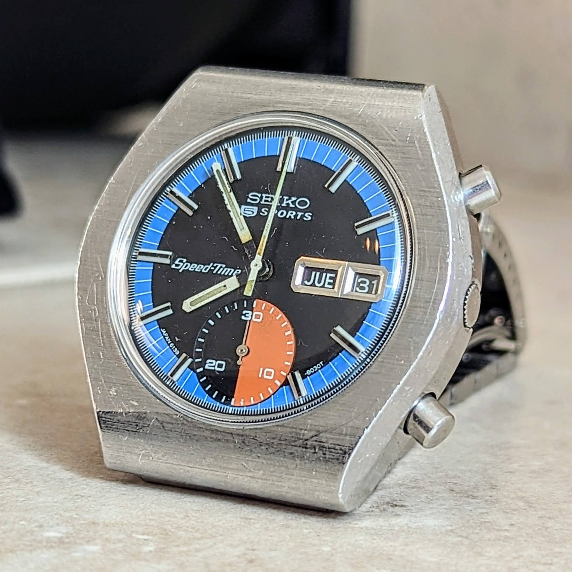 SEIKO Automatic Chronograph Watch Day/Date Indicator Wristwatch - Image 8