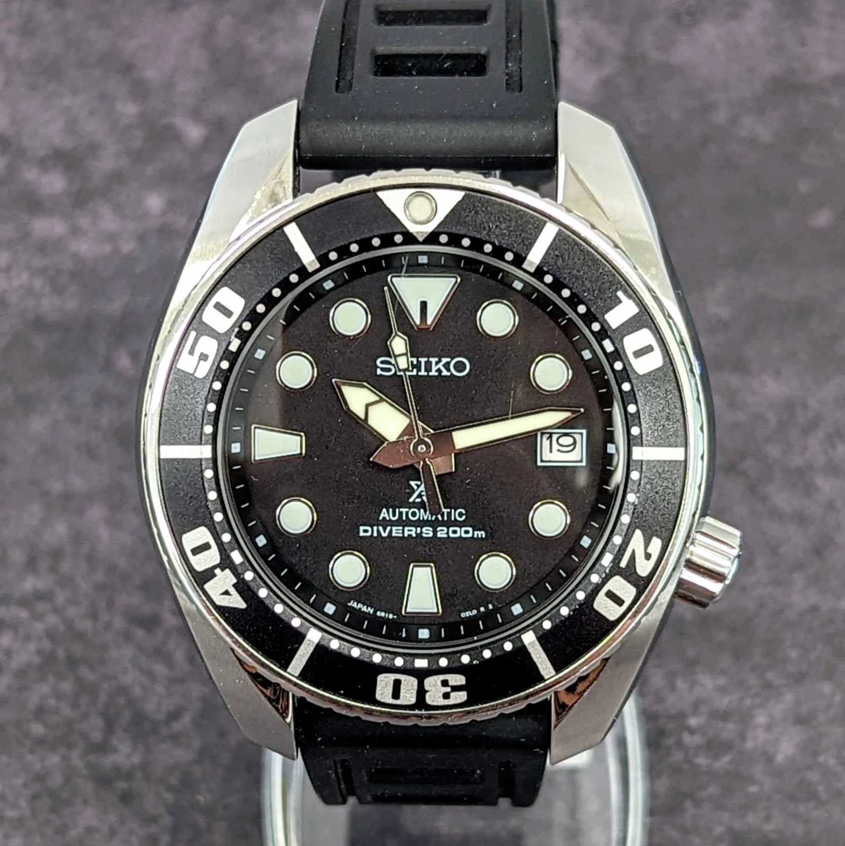 Seiko Prospex Automatic Diver Watch SBDC031 "Black Sumo" Scuba 200m Date Indicator - S.S. Case