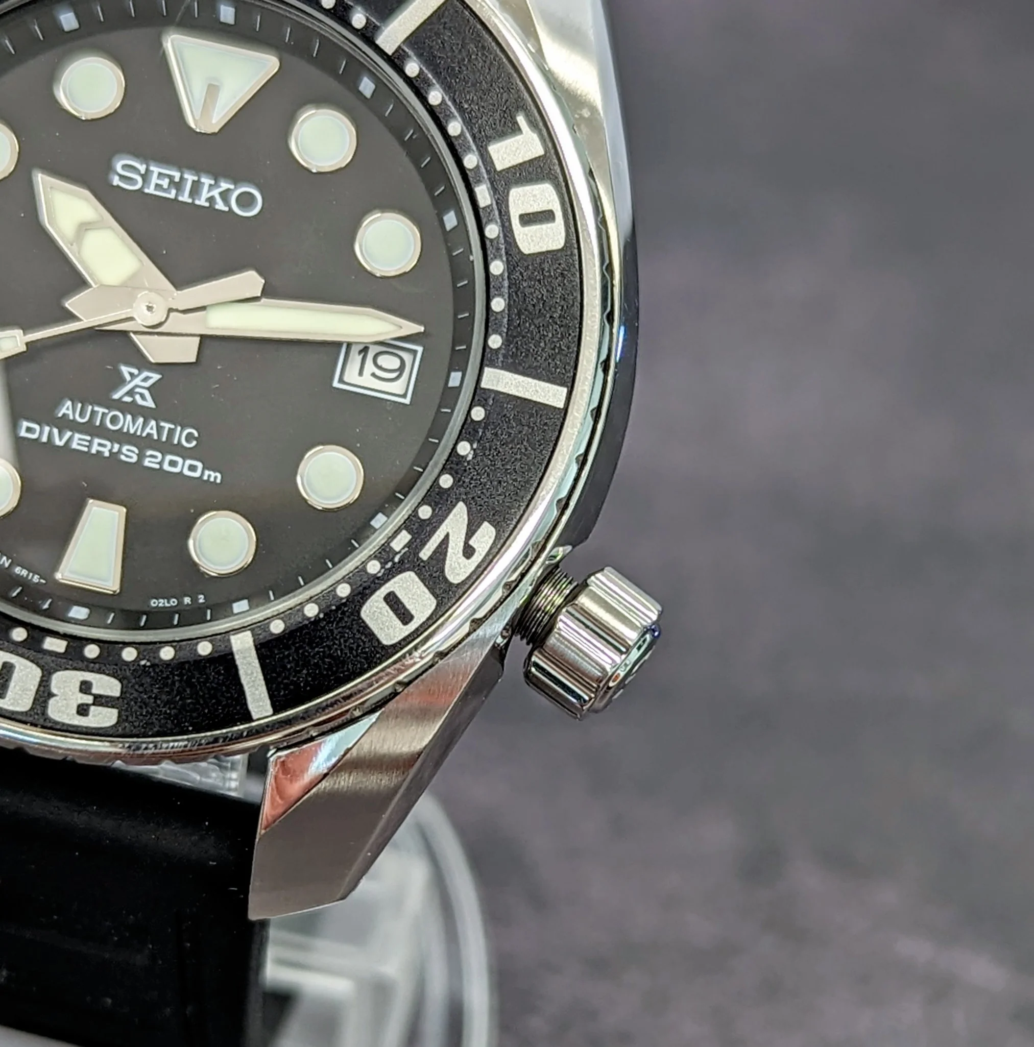 Seiko Prospex Automatic Diver Watch SBDC031 "Black Sumo" Scuba 200m Date Indicator - S.S. Case - Image 5