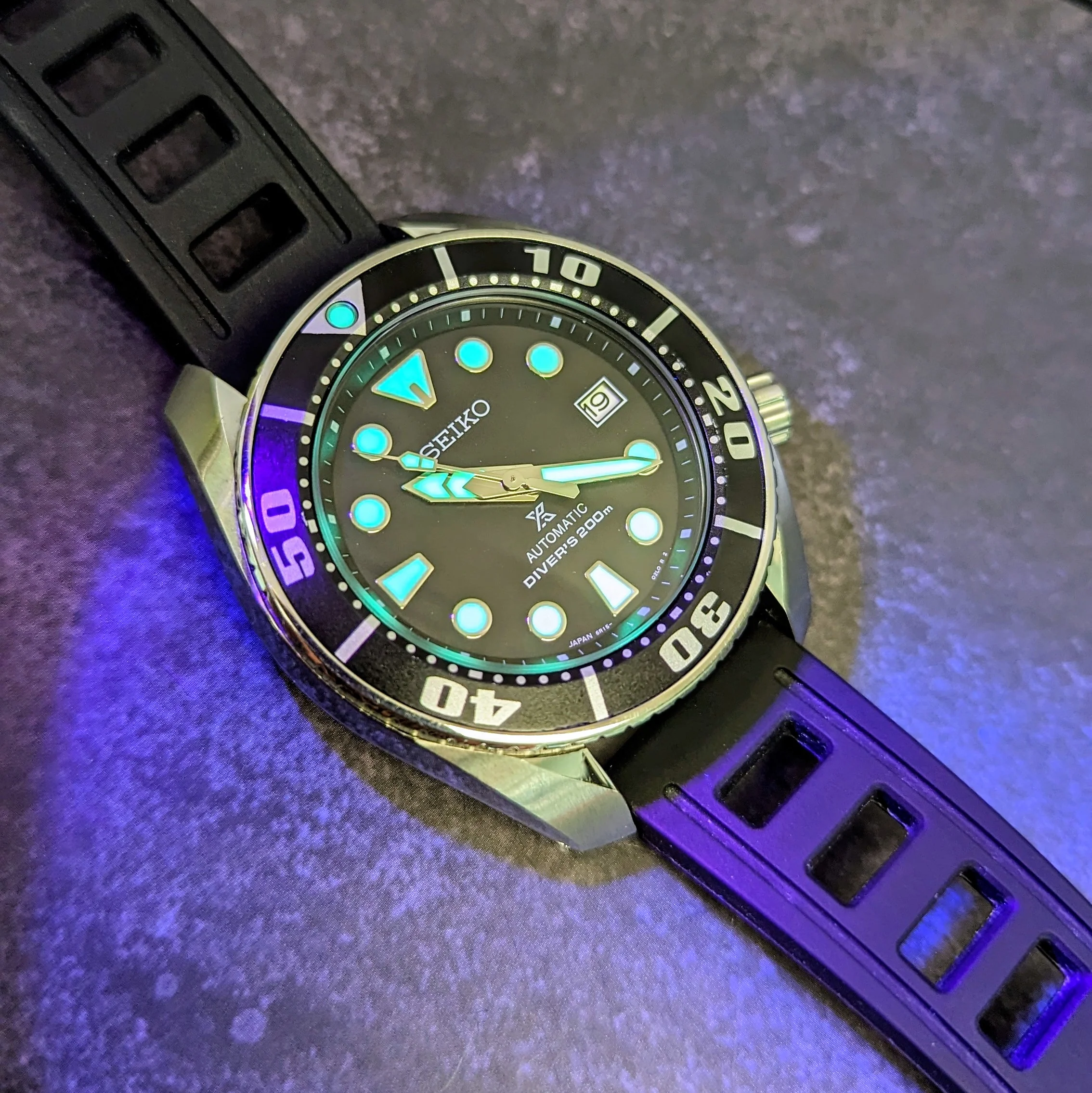 Seiko Prospex Automatic Diver Watch SBDC031 "Black Sumo" Scuba 200m Date Indicator - S.S. Case - Image 7