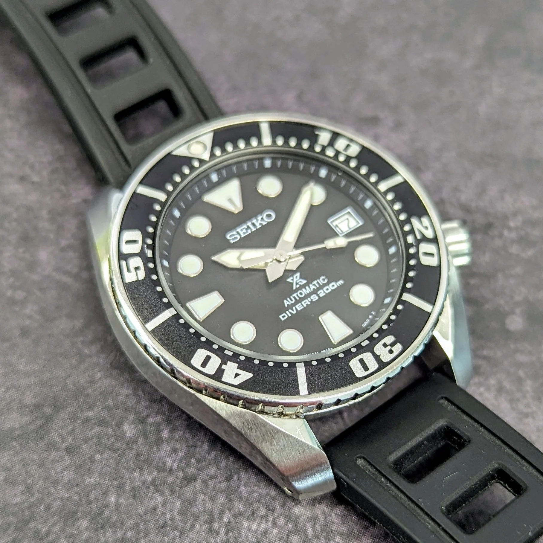 Seiko Prospex Automatic Diver Watch SBDC031 "Black Sumo" Scuba 200m Date Indicator - S.S. Case - Image 8