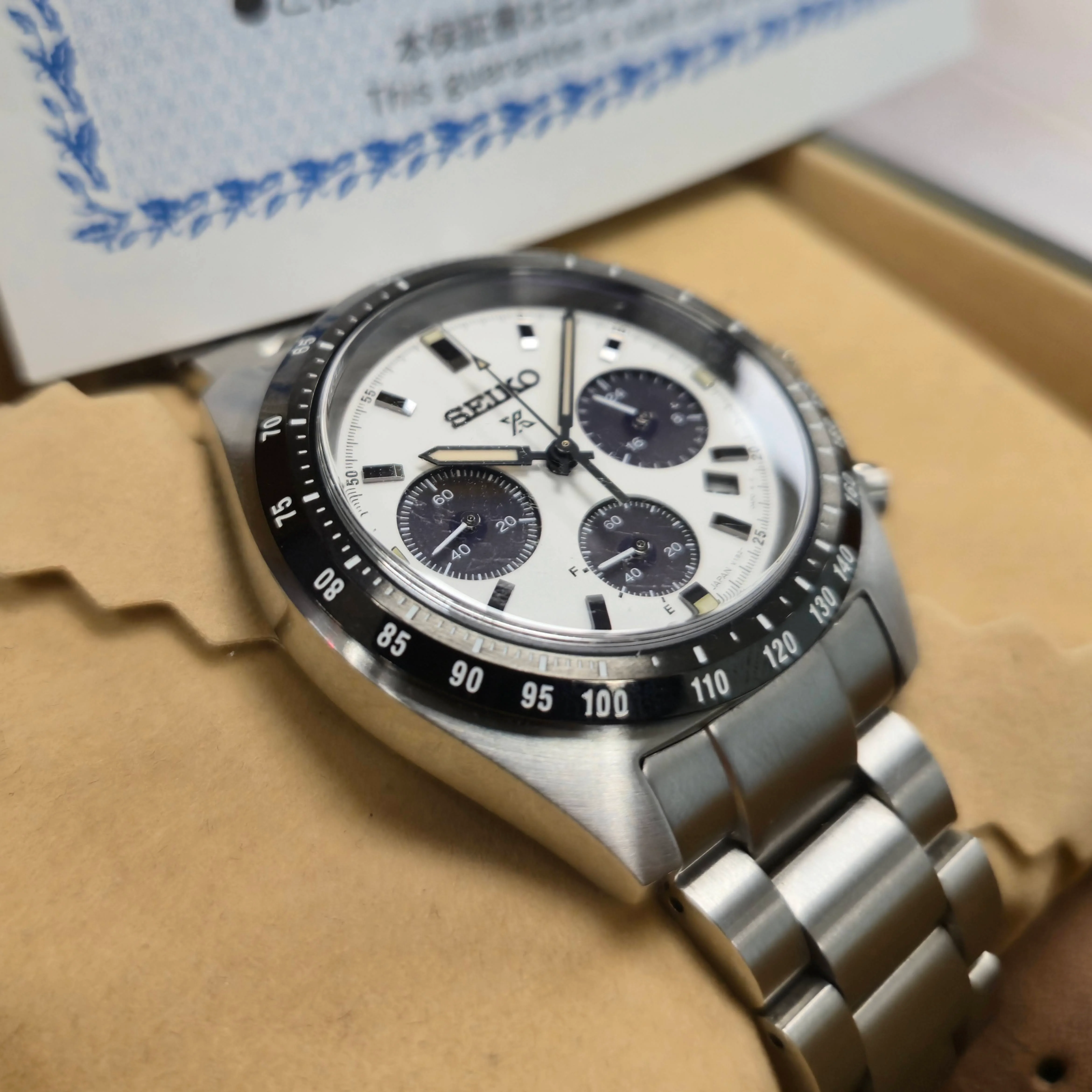 Seiko Prospex Speedtimer Chronograph Watch SBDL085 ALL S.S. Wristwatch - ALL Original Box & Papers - Image 5