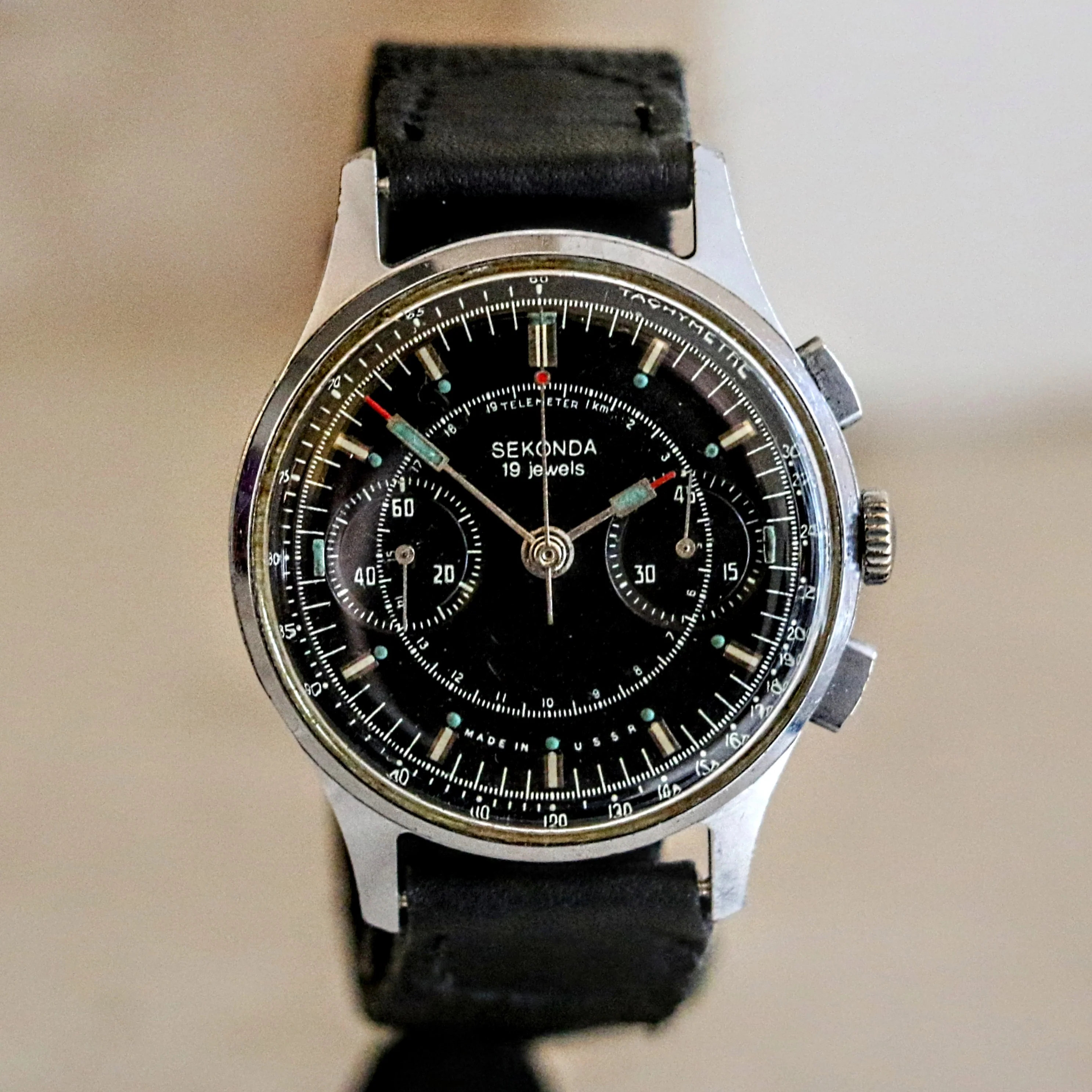 SEKONDA Poljot Chronograph Wristwatch 19 Jewels Made in U.S.S.R. - Image 3