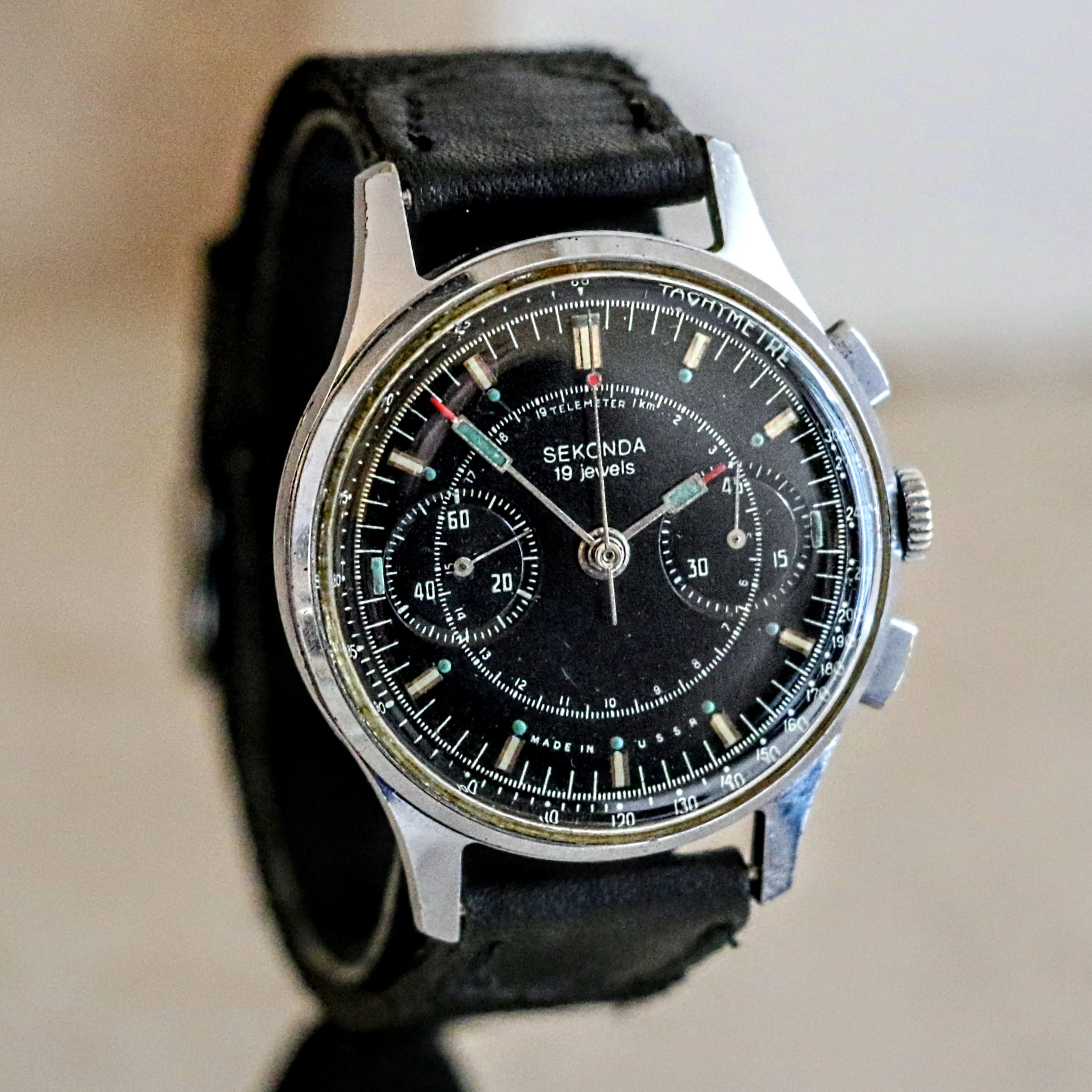 SEKONDA Poljot Chronograph Wristwatch 19 Jewels Made in U.S.S.R. - Image 4