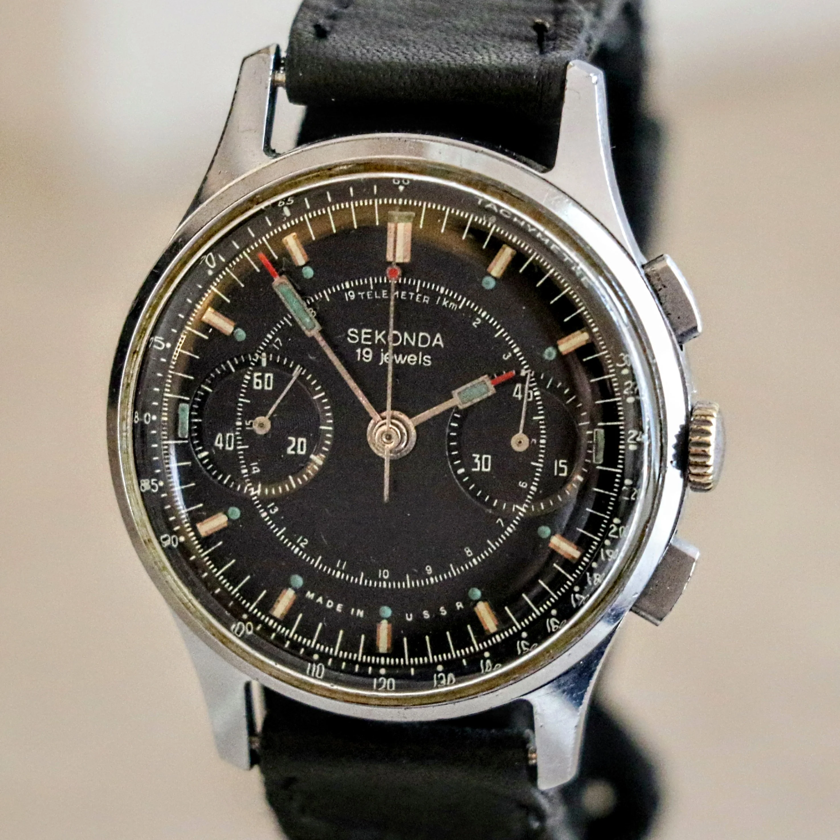 SEKONDA Poljot Chronograph Wristwatch 19 Jewels Made in U.S.S.R. - Image 5