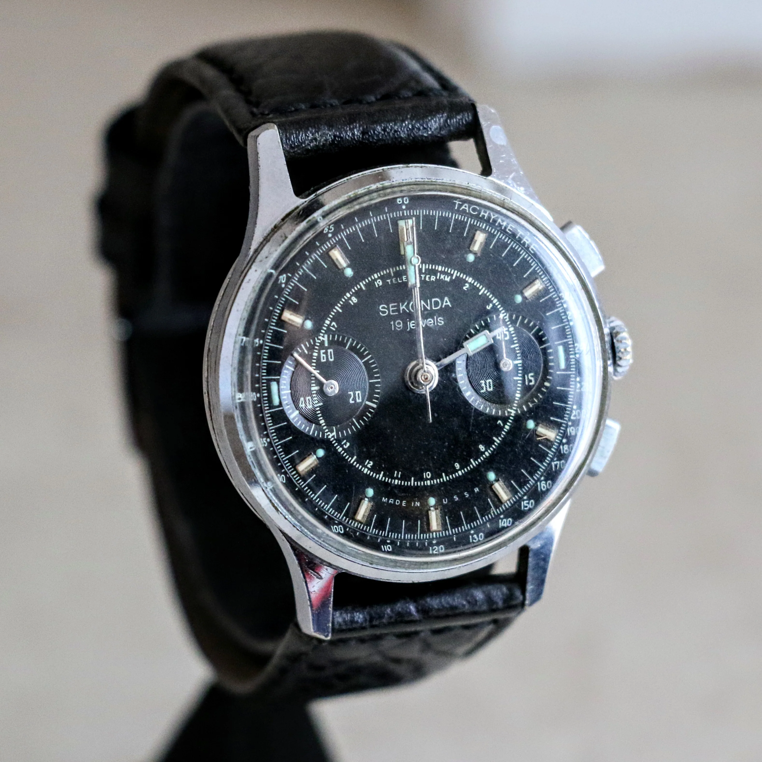 SEKONDA Poljot Chronograph Wristwatch 19 Jewels Made in U.S.S.R. Watch - Image 4