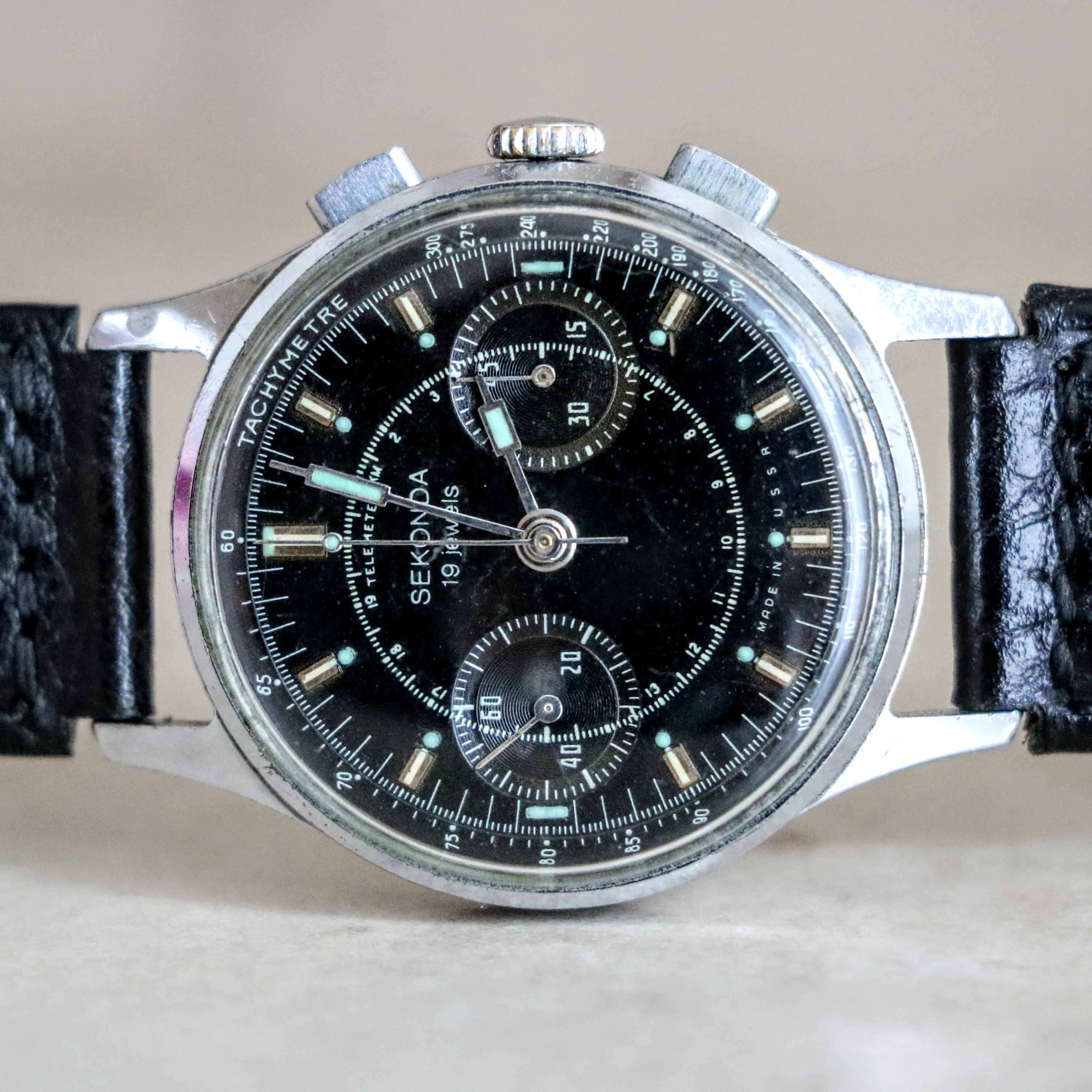 SEKONDA Poljot Chronograph Wristwatch 19 Jewels Made in U.S.S.R. Watch - Image 8