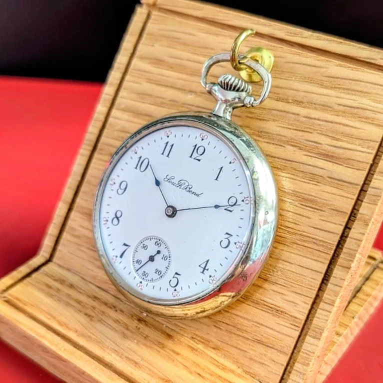 1912 South Bend The Studebaker Pocket Watch 16s Railroad Grade 223 17 Jewels Open face - Image 4