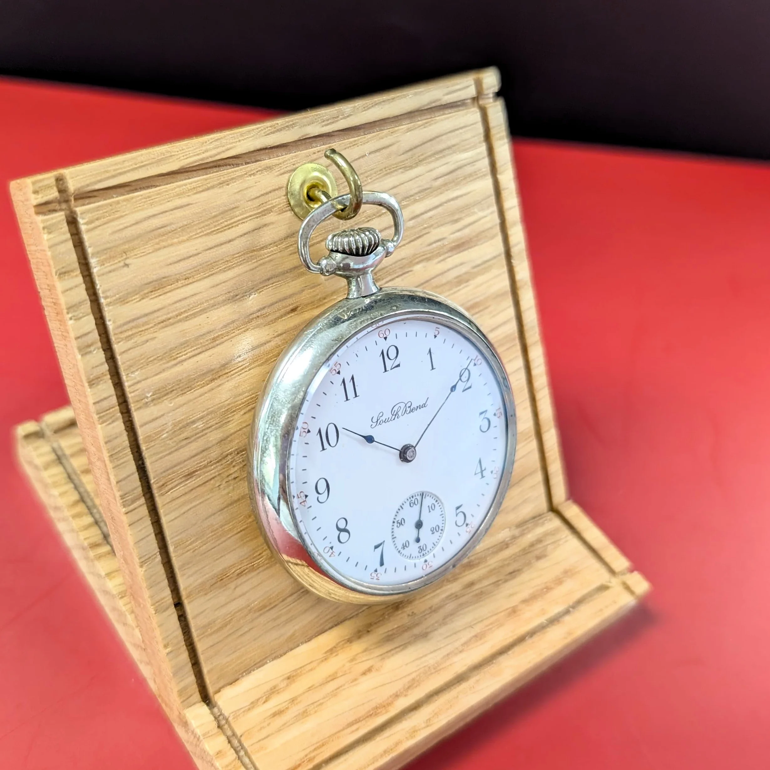 1912 South Bend The Studebaker Pocket Watch 16s Railroad Grade 223 17 Jewels Open face - Image 7