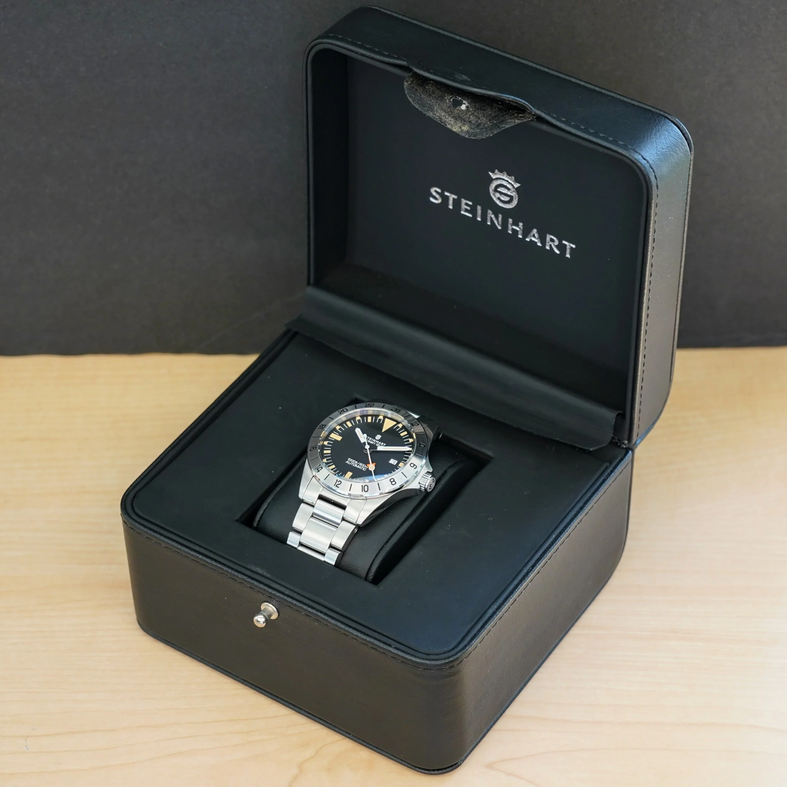 STEINHART Ocean One Vintage GMT Diver Watch Automatic Wristwatch SW330-2 - In Original Double BOX! - Image 16