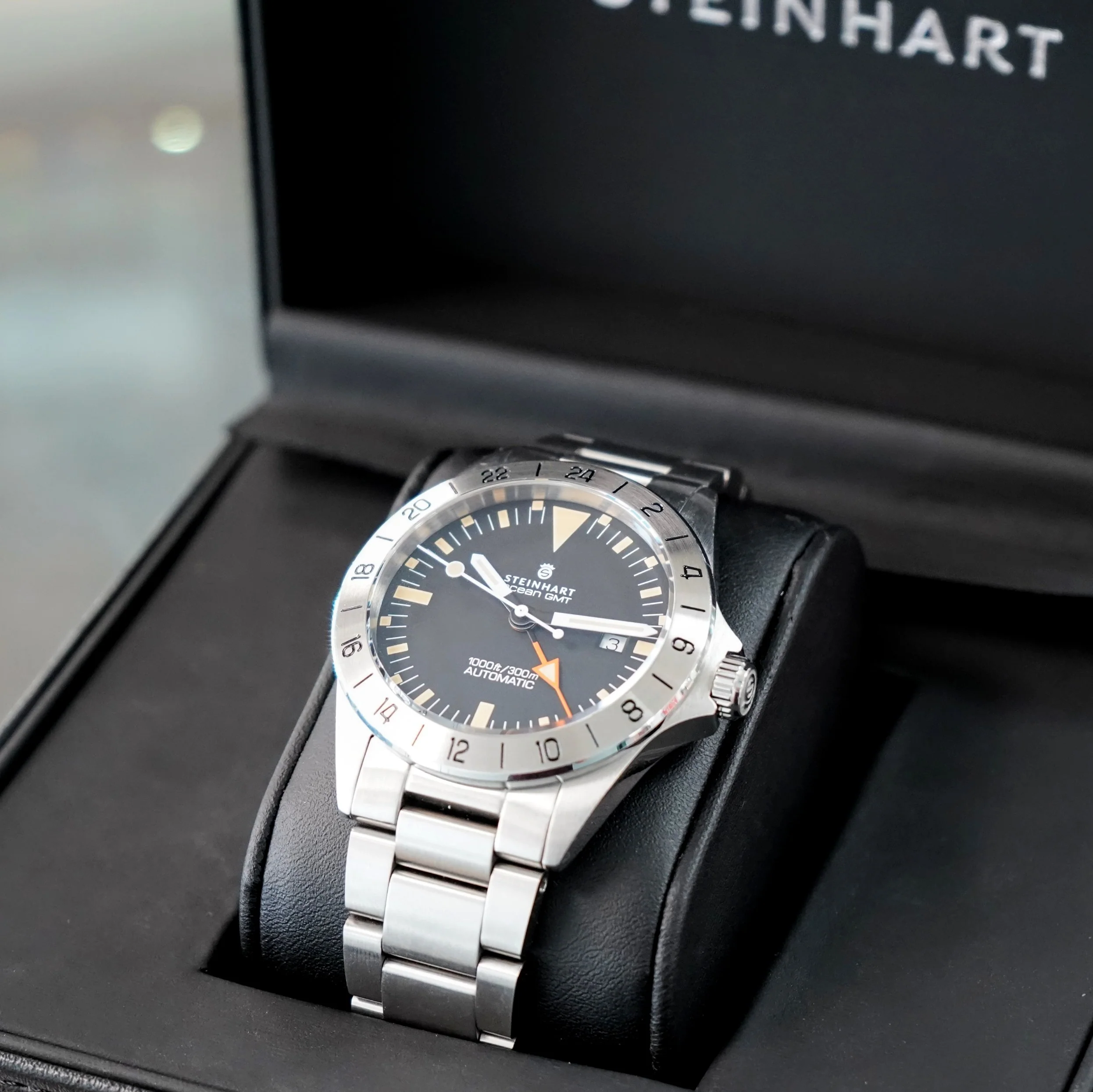 STEINHART Ocean One Vintage GMT Diver Watch Automatic Wristwatch SW330-2 - In Original Double BOX! - Image 17